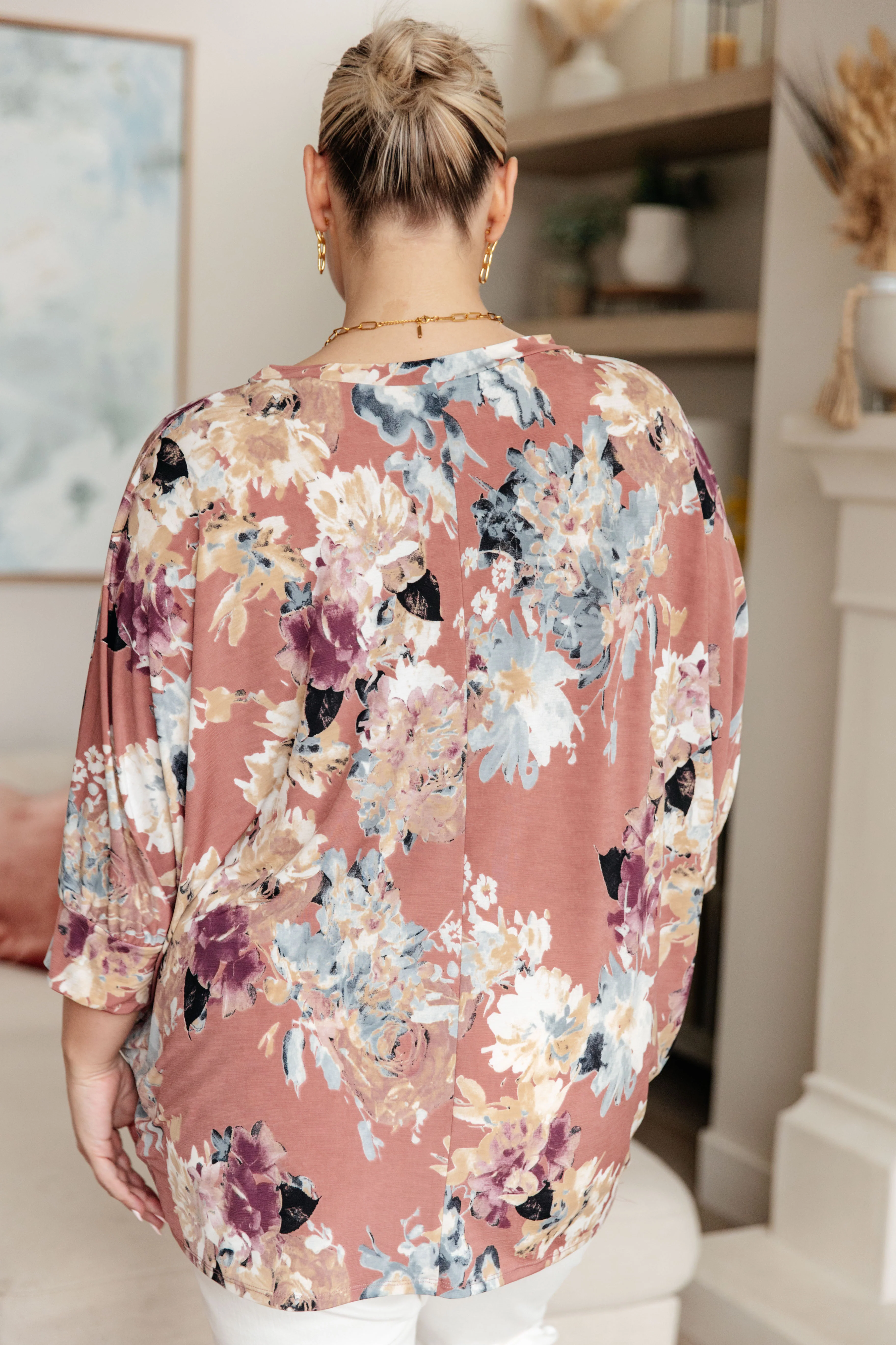 Float On Floral Top in Marsala - 2/15/2024 - Image 7