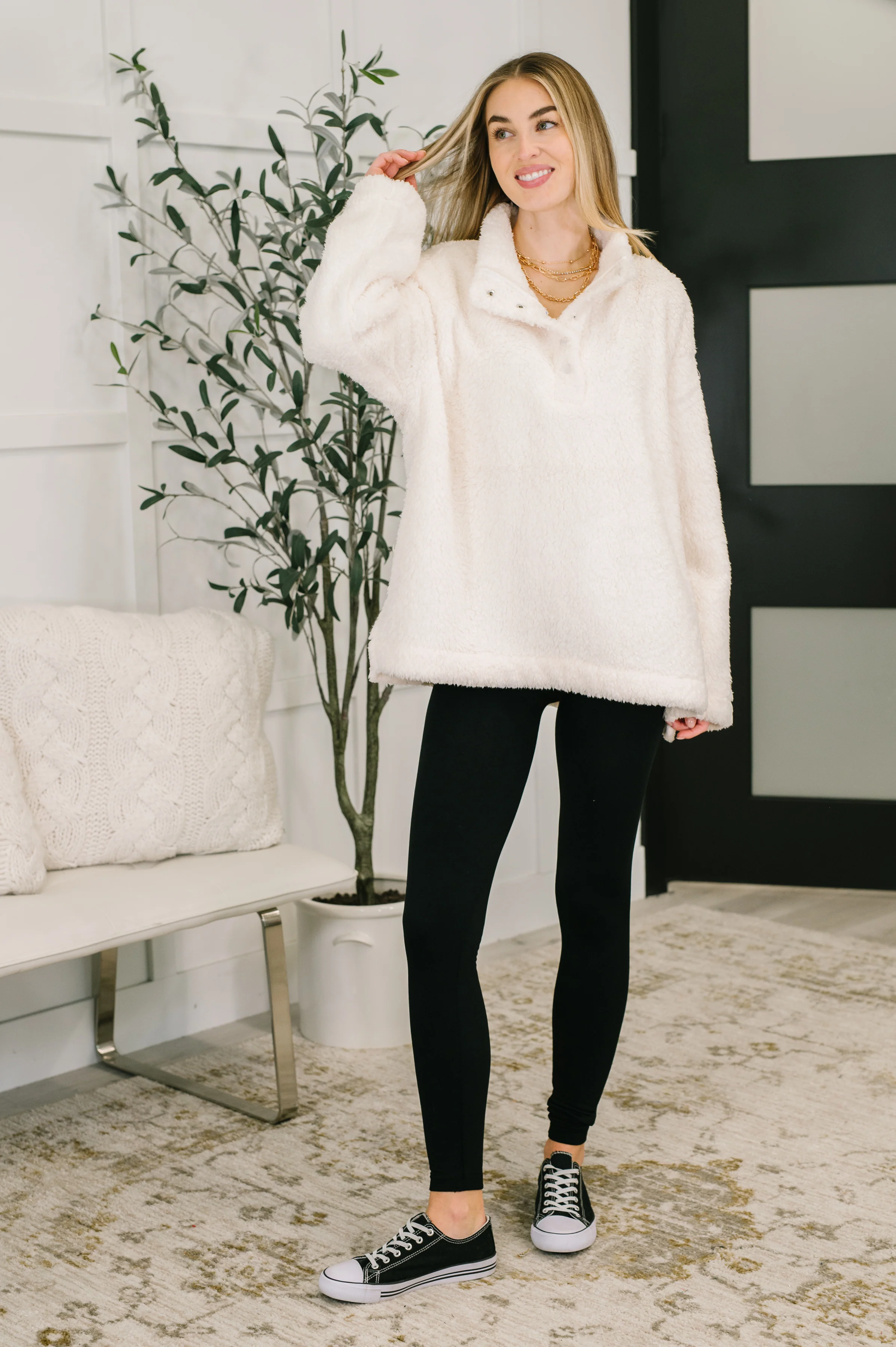 Fluffy Flurry Snap Button Pullover - 12/19/2025 NEW - Image 3