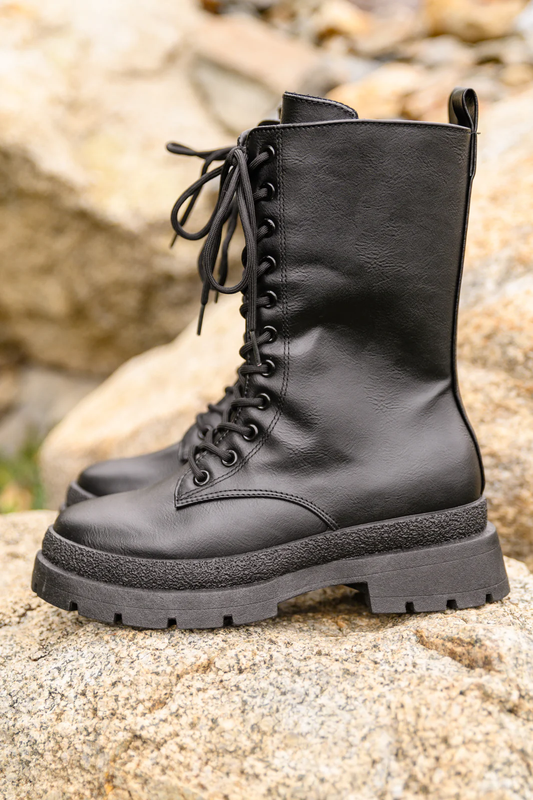 Fresh Feels Combat Boots In Black - 11/15/2022 - Image 3