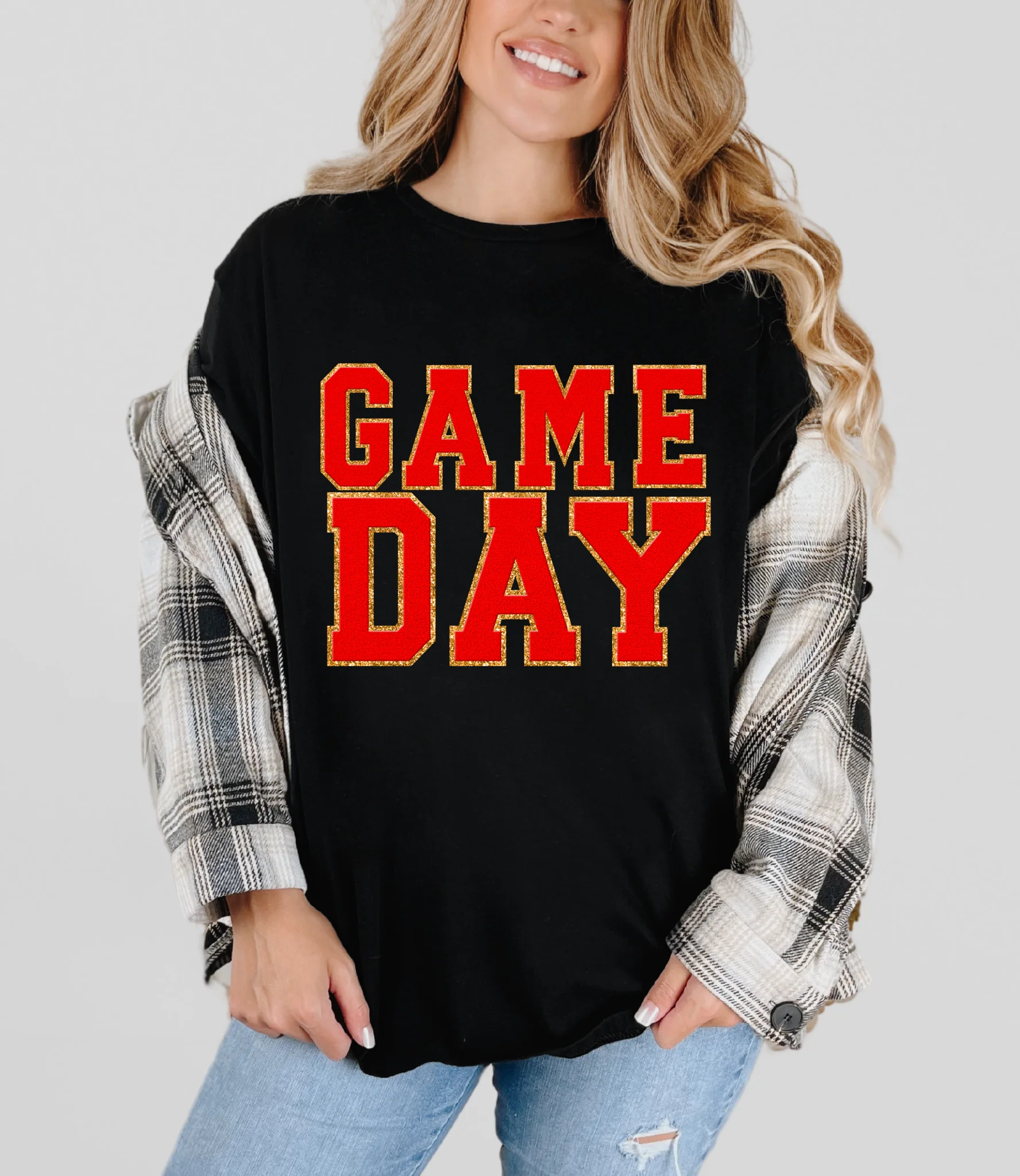 Game Day Black Graphic Tee in Multiple Colors - Image 3