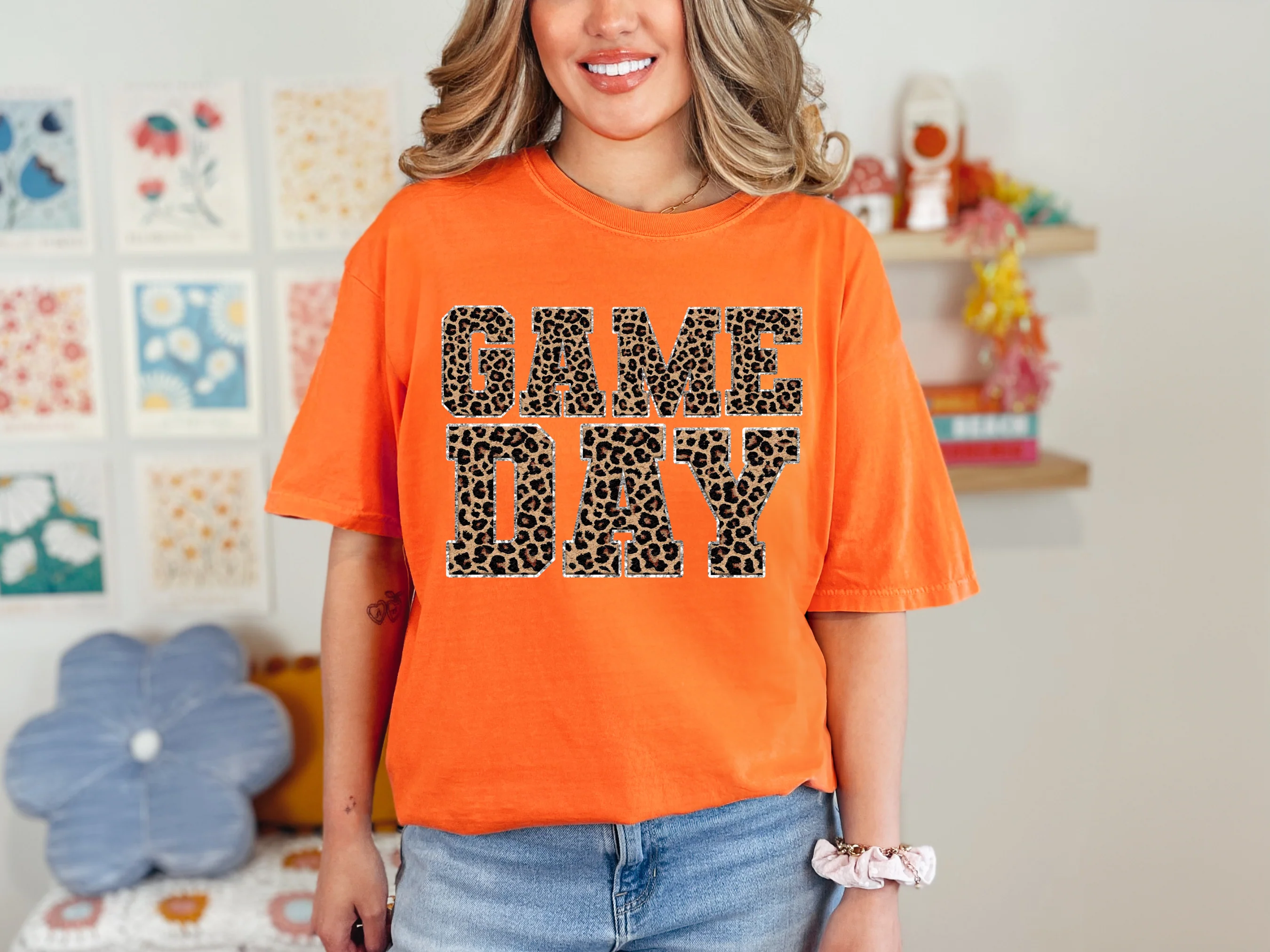 Game Day Burnt Orange Graphic Tee in Multiple Colors - Image 2