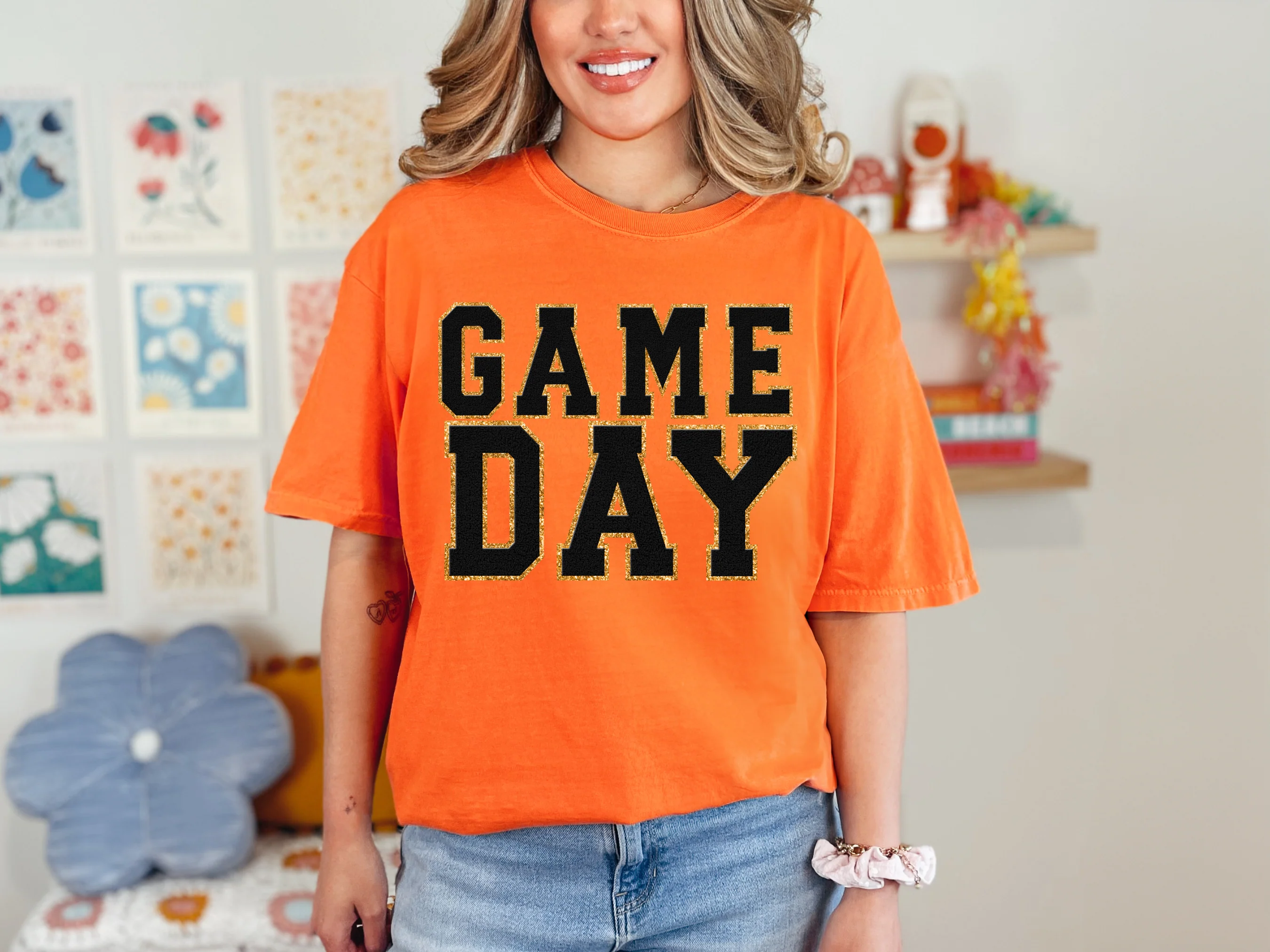 Game Day Burnt Orange Graphic Tee in Multiple Colors - Image 3