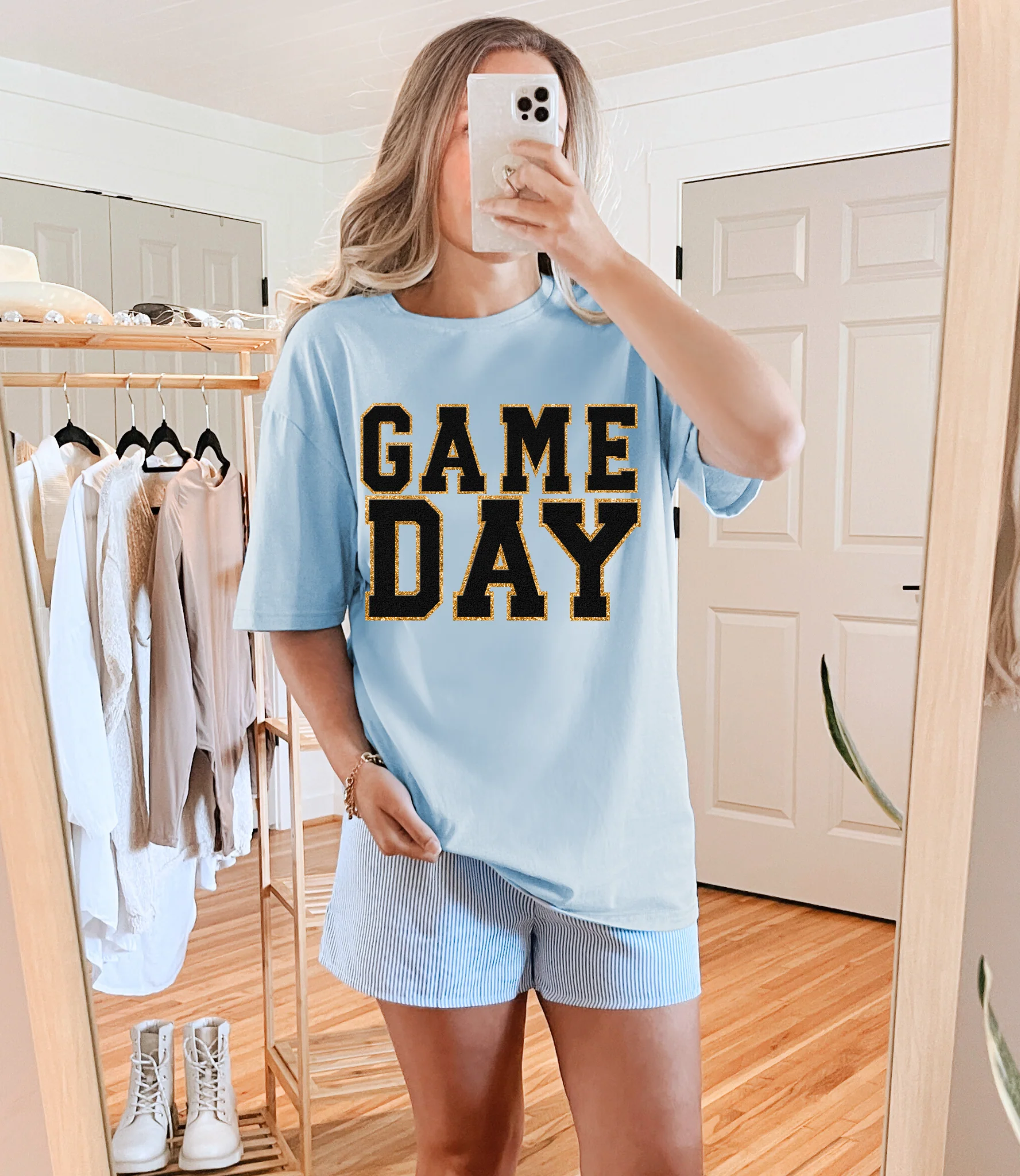 Game Day Light Blue Graphic Tee in Multiple Colors - Image 3