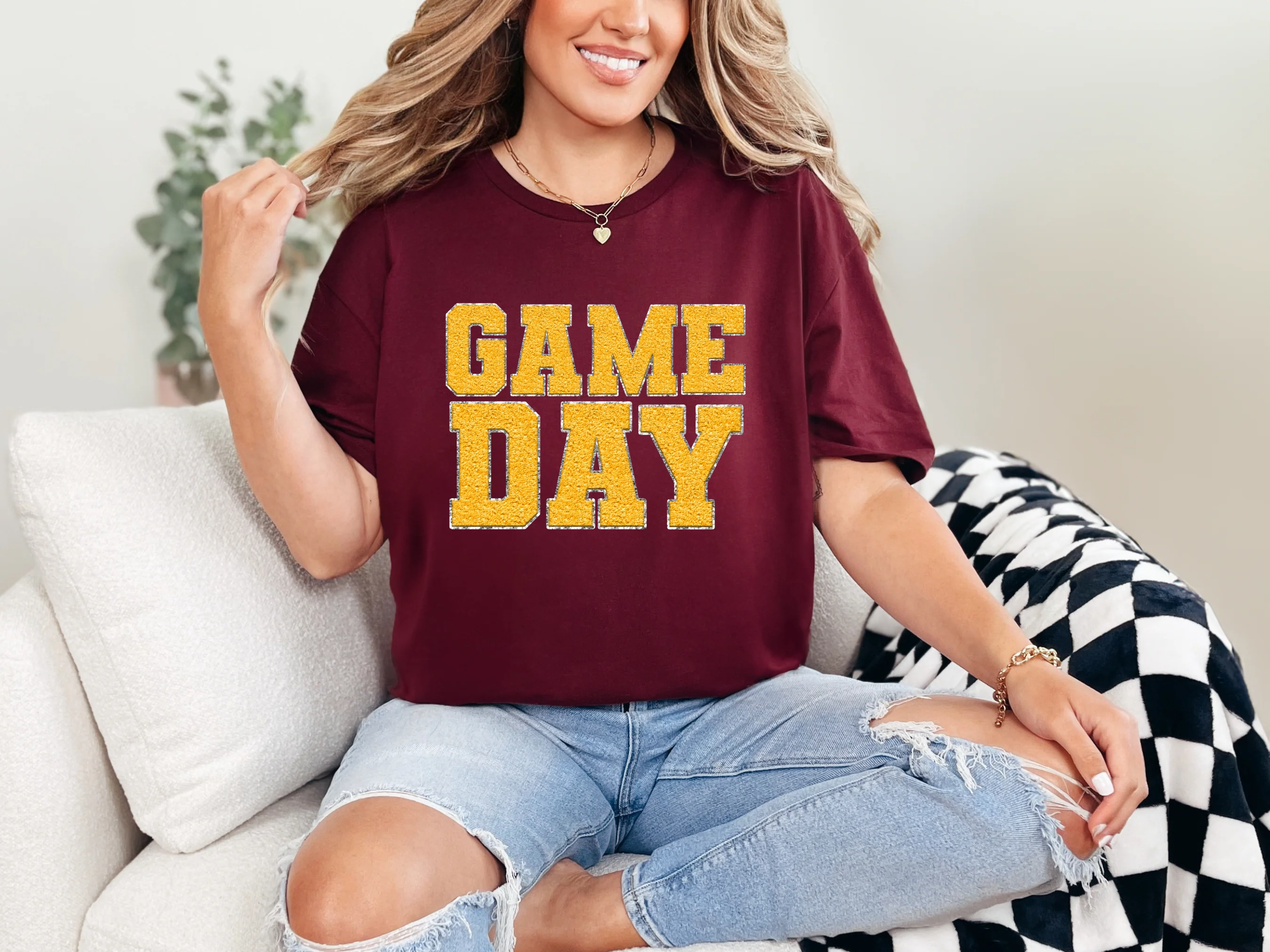 Game Day Maroon Graphic Tee in Multiple Colors - Image 2