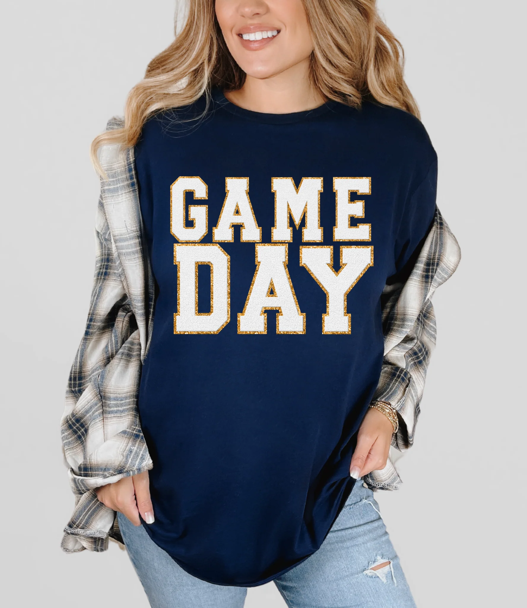 Game Day Navy Graphic Tee in Multiple Colors - Image 2