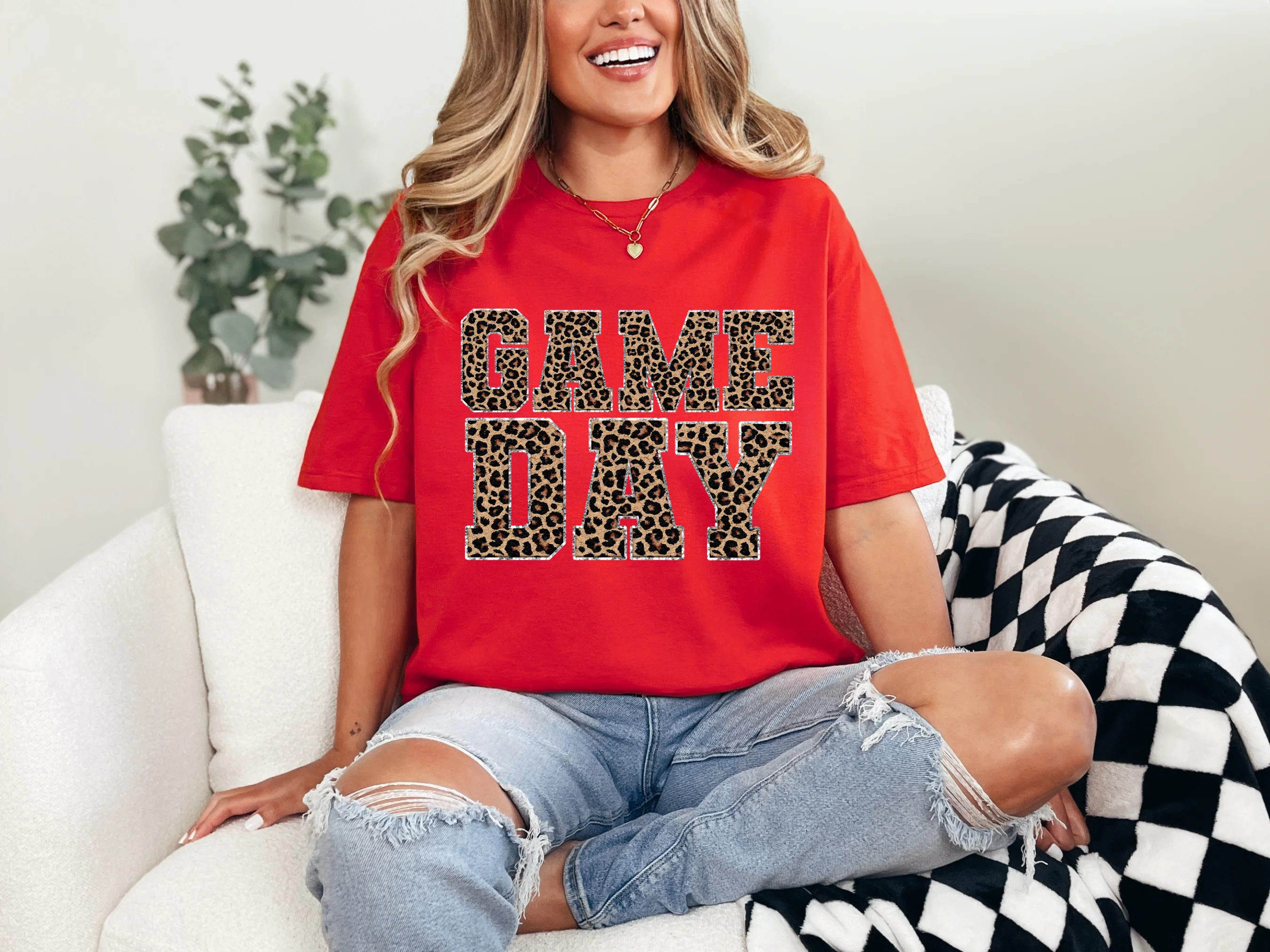 Game Day Red Graphic Tee in Multiple Colors - Image 2