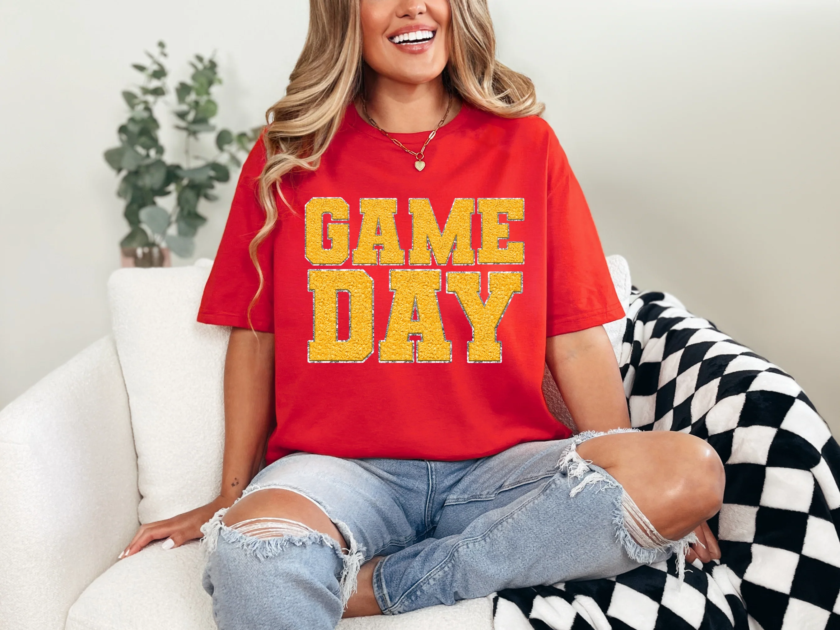 Game Day Red Graphic Tee in Multiple Colors - Image 3