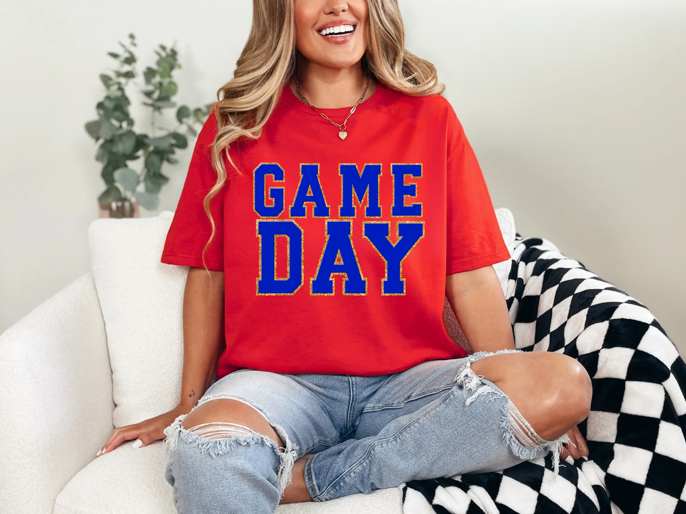 Game Day Red Graphic Tee in Multiple Colors - Image 4