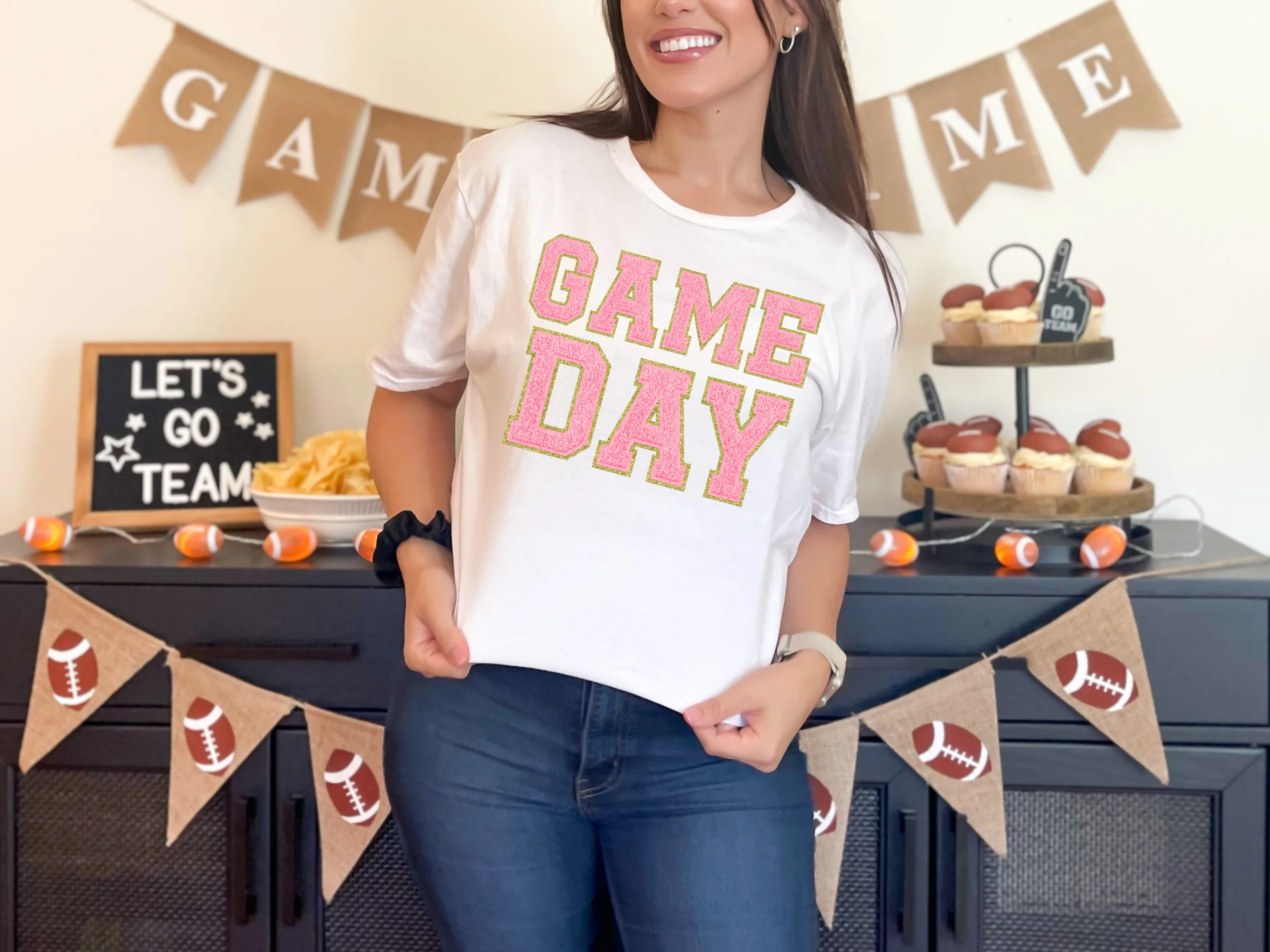 Game Day White Graphic Tee in Multiple Colors - Image 11