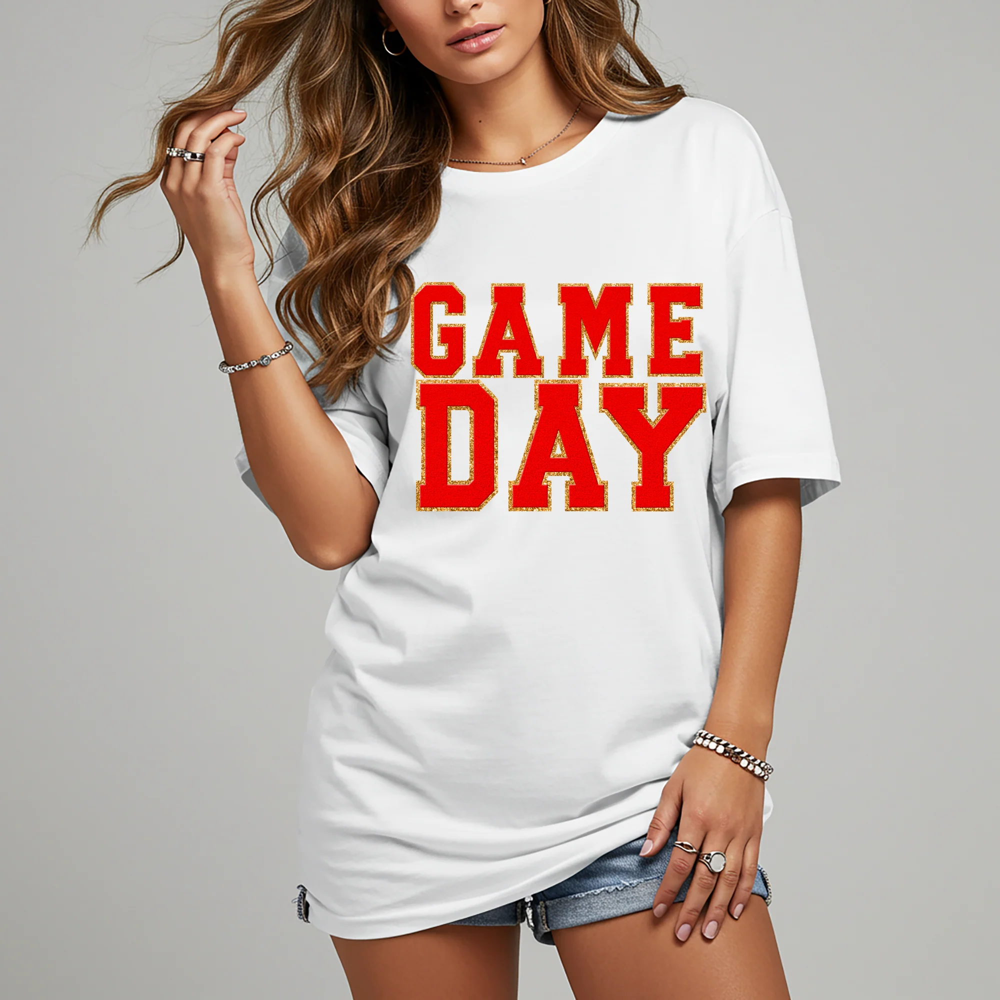 Game Day White Graphic Tee in Multiple Colors - Image 2