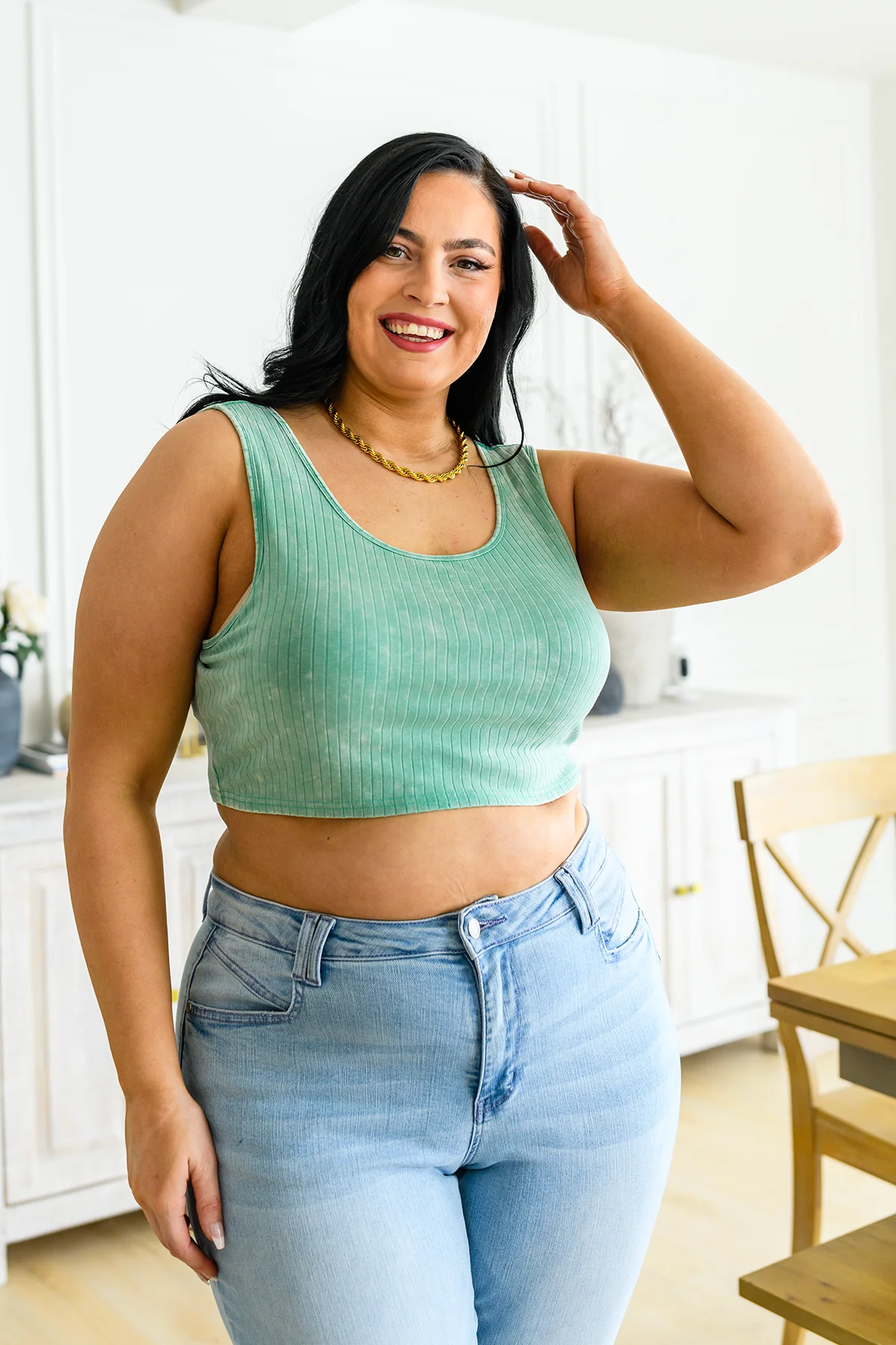 Get On My Level Cropped Cami in Mint - 3/14/2023 - Image 17