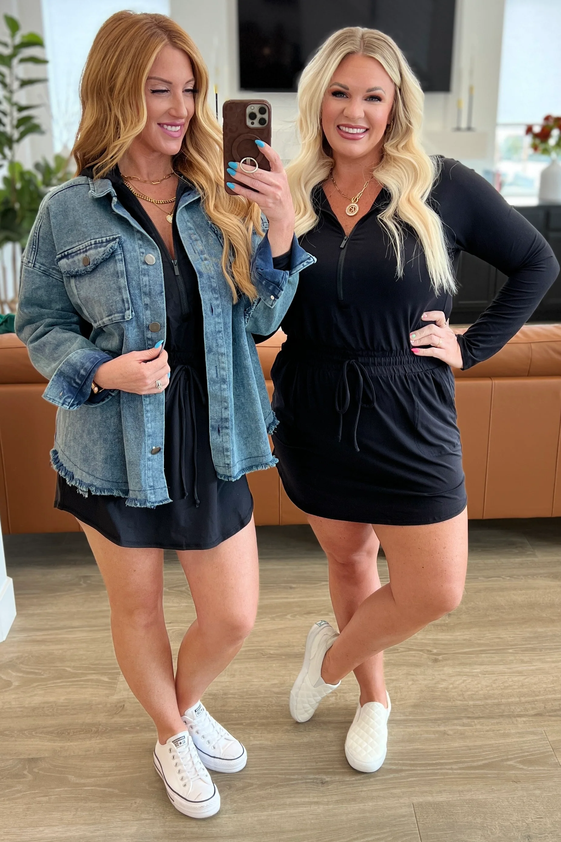 Getting Out Long Sleeve Hoodie Romper in Black - 3/20/2024 - Image 7