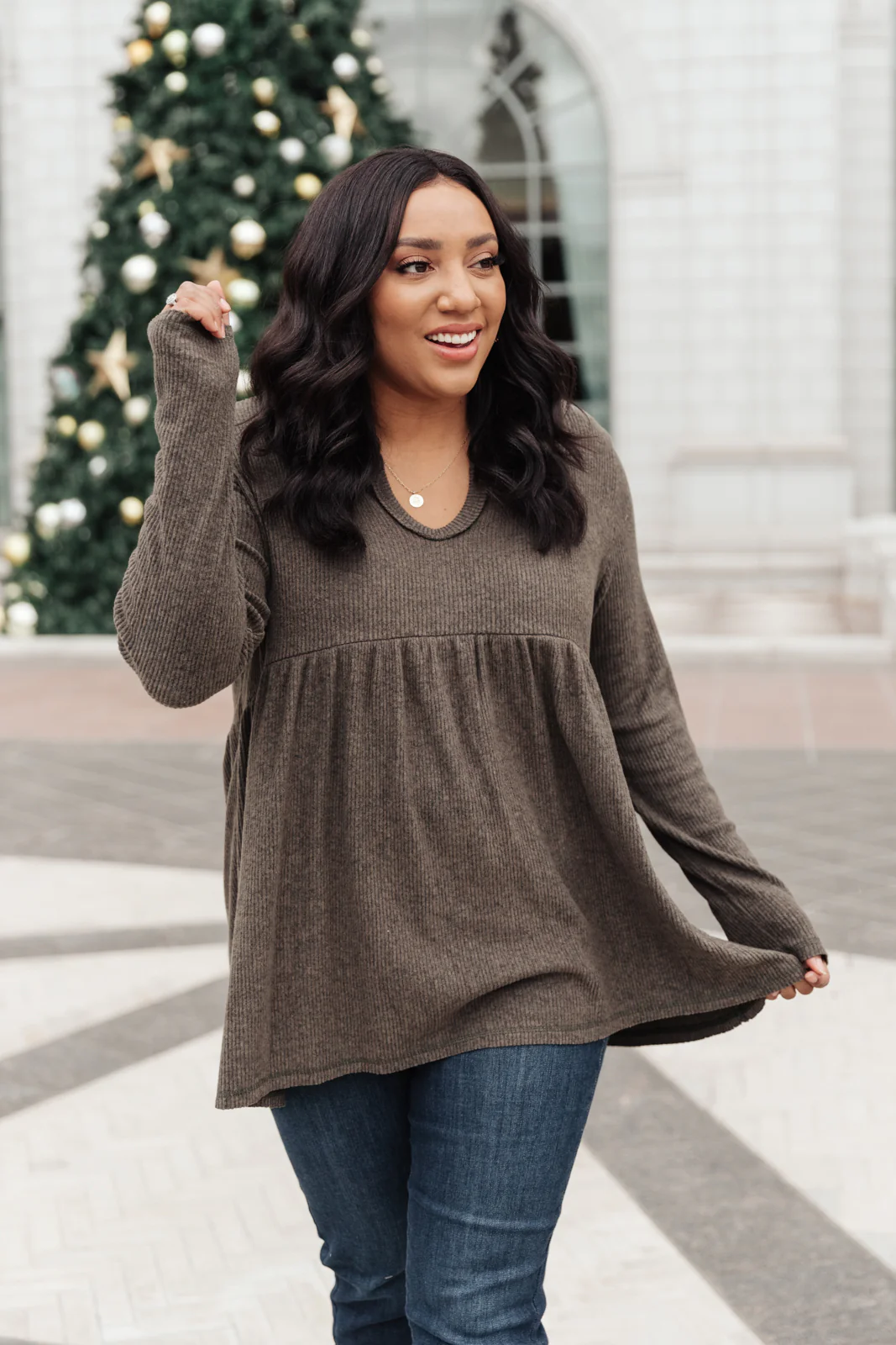 Giddy Up Babydoll Tee in Olive - 12/2/2021 - Image 2