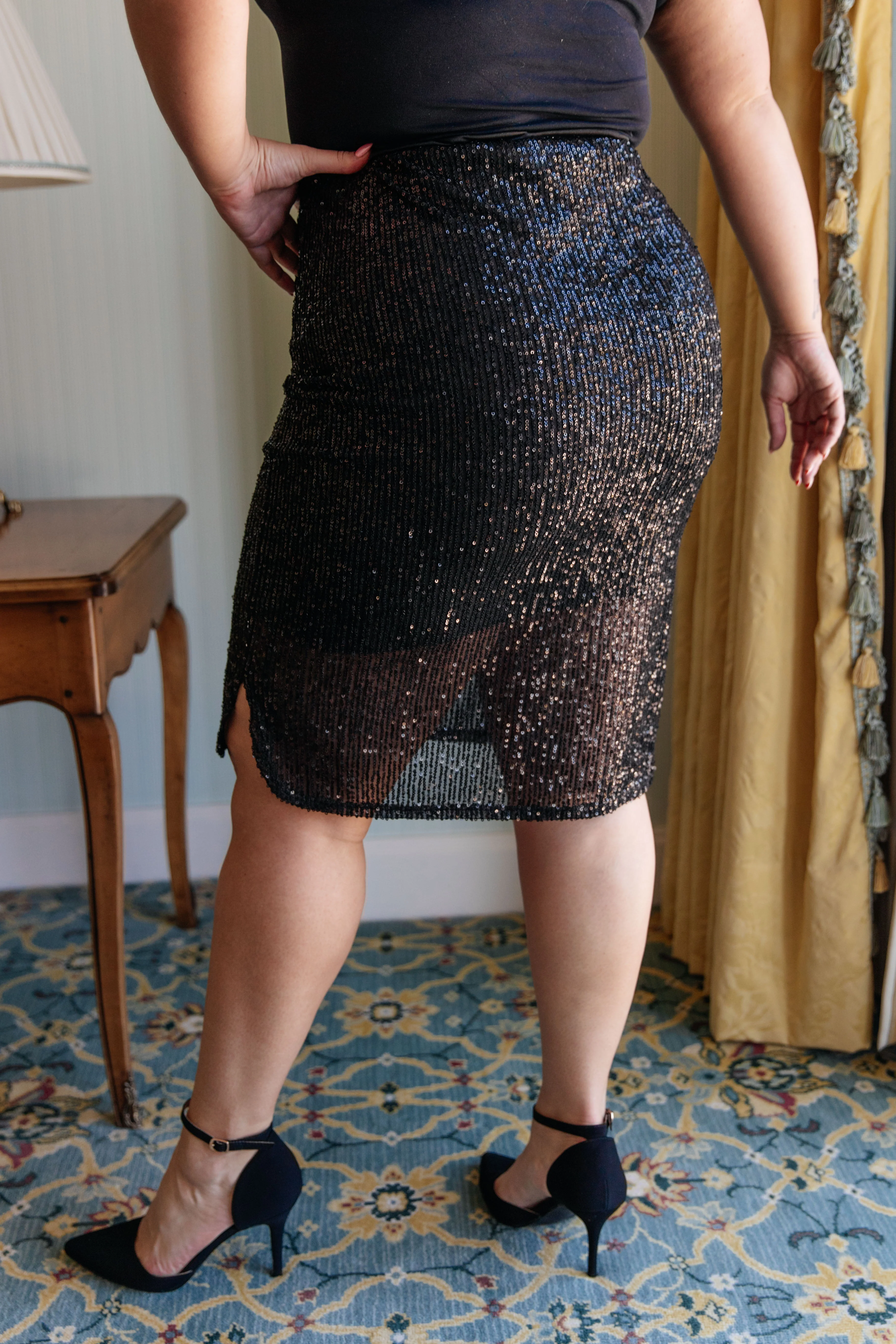 Gilded Age Sequin Skirt in Black - 11/8/2024 - Image 11