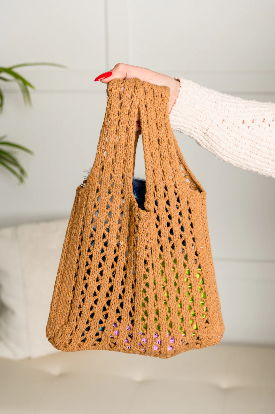 Girls Day Open Weave Bag in Tan - 4/13/2026