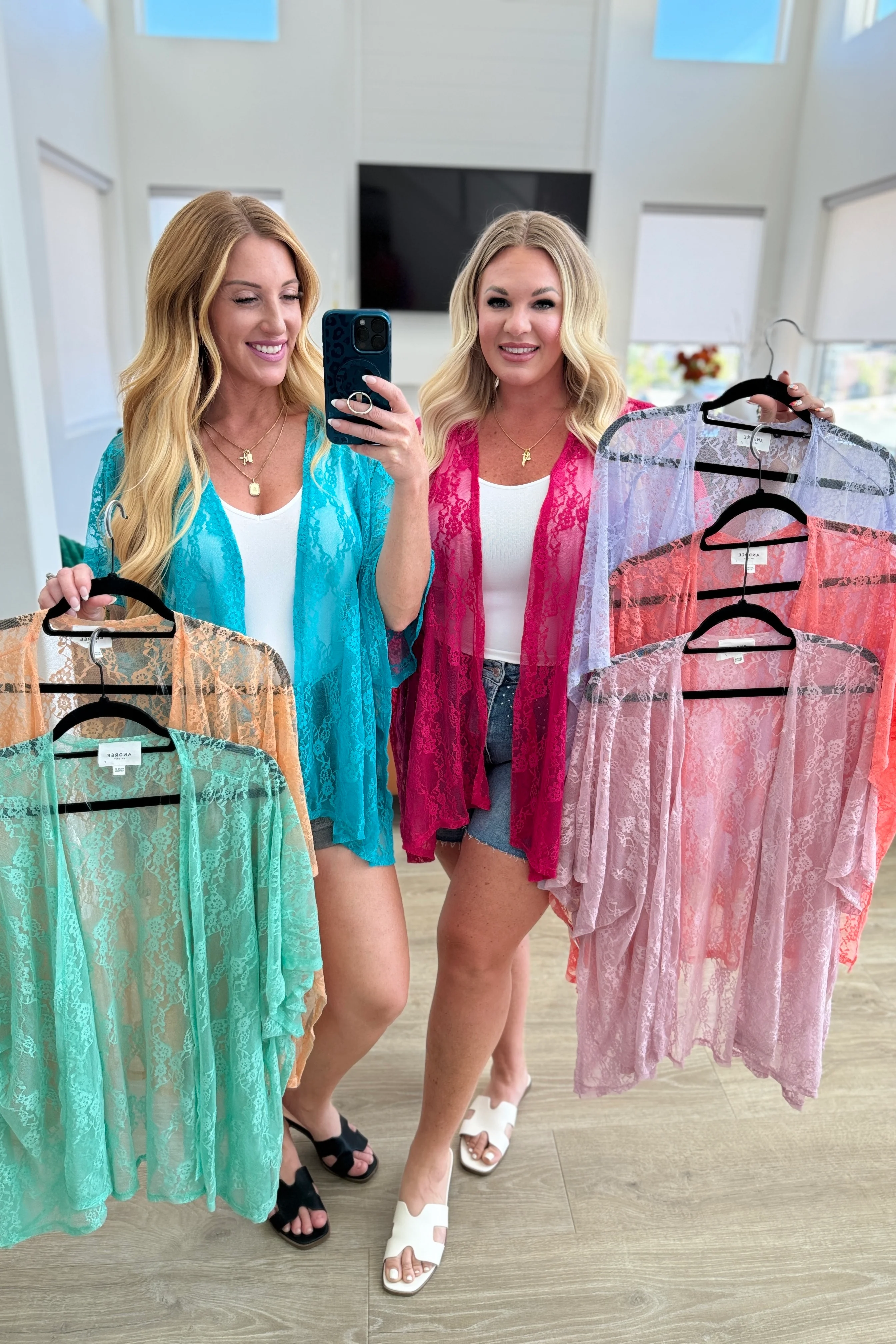 Good Days Ahead Lace Kimono In Coral - 5/8/2024 - Image 3
