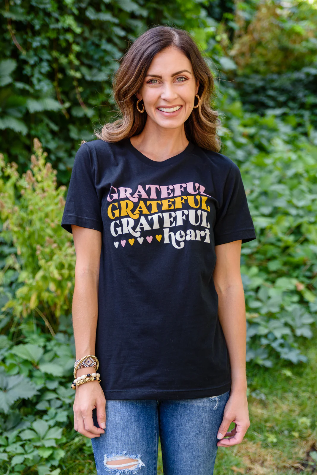 Grateful Heart Graphic T-Shirt In Black - 9/20/2022 - Image 5