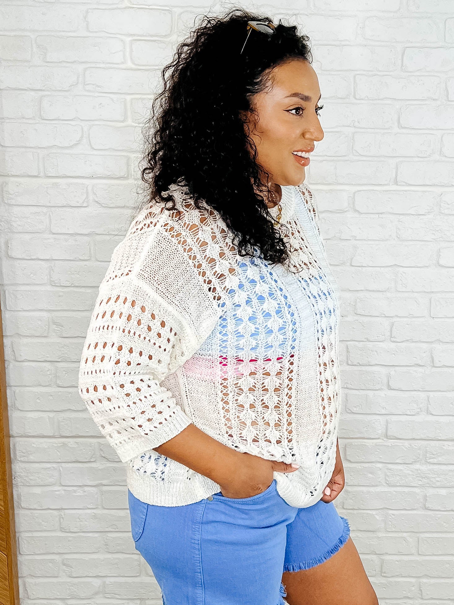 Hallow Laugh Open Knit Top - 3/14/2025 - Image 6