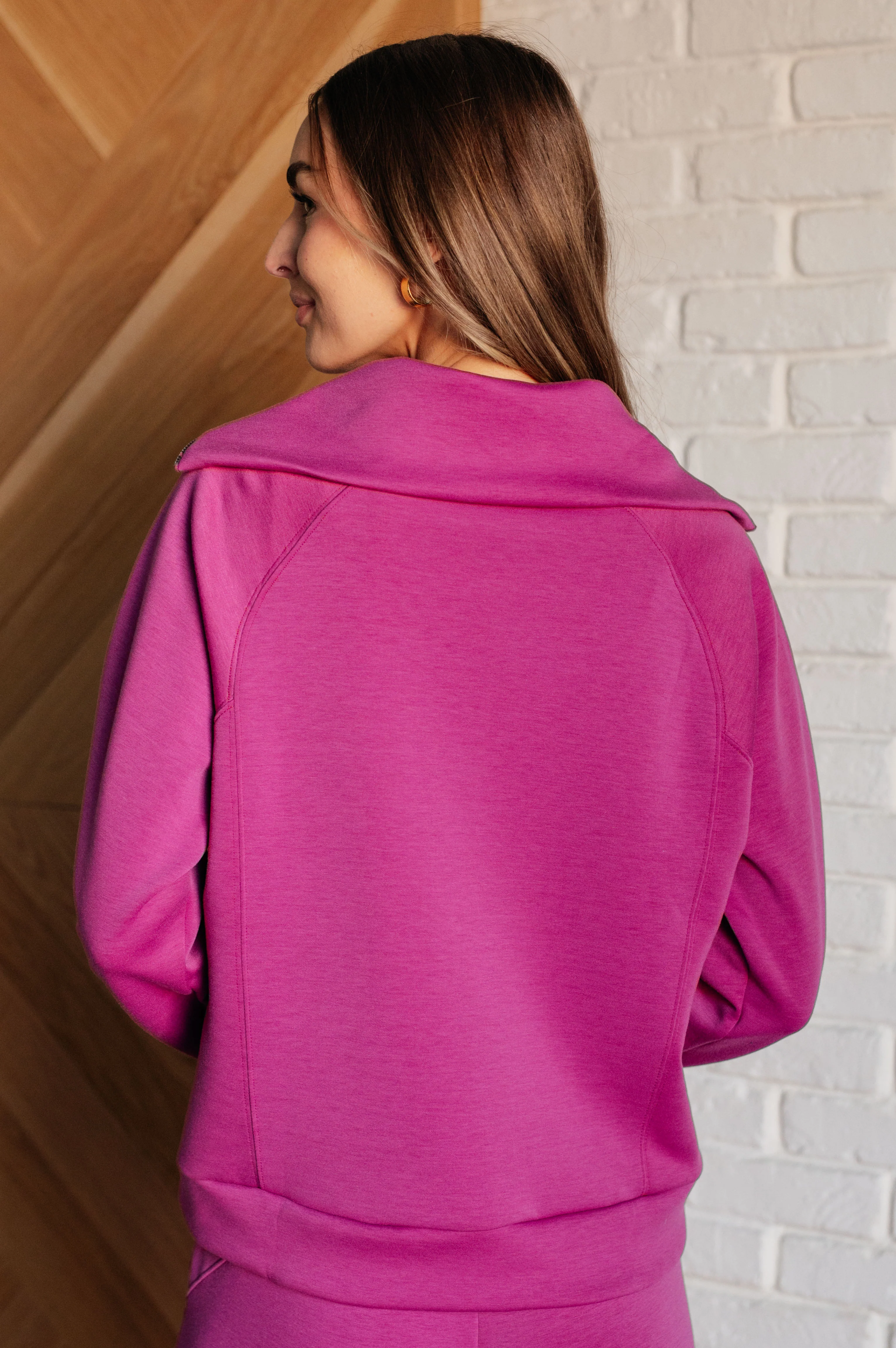 Hamptons Travel Half Zip Pullover in Magenta - 8/14/2025 - Image 8