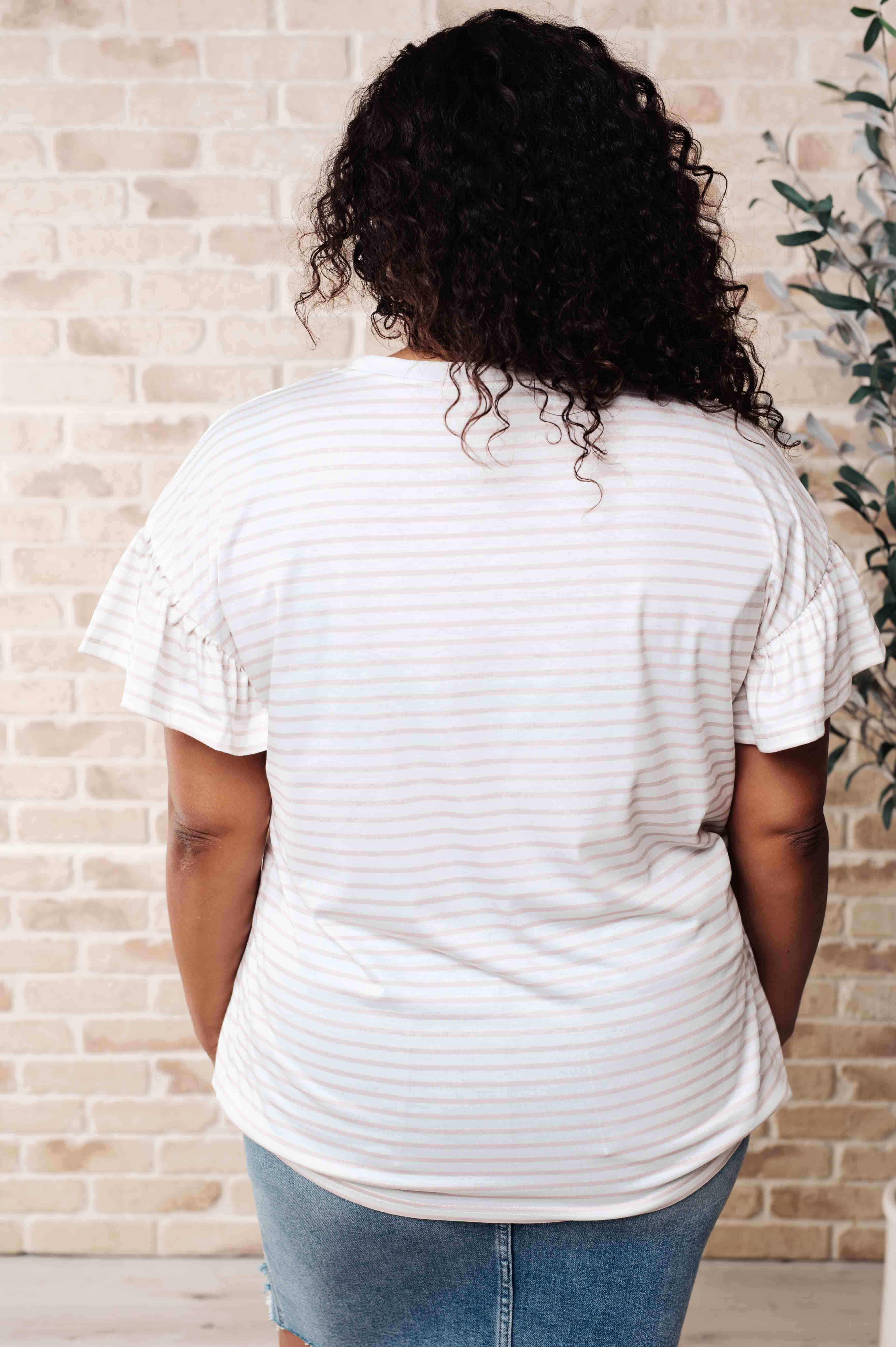 Hand to Hold Lace Detail Striped Top - 4/14/2025 - Image 9
