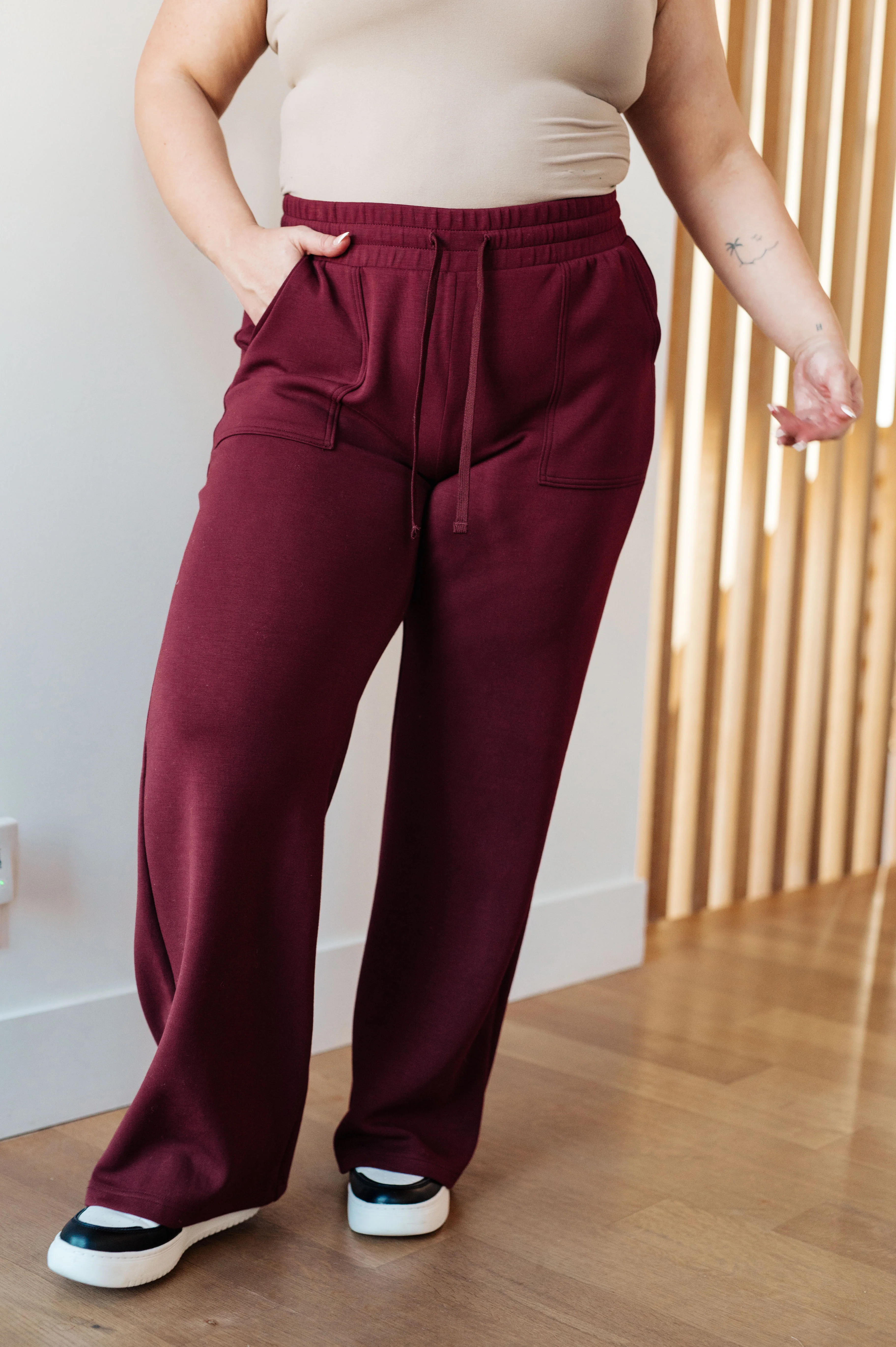 Handle That Straight Leg Pants in Wine - 1/12/2024 - Image 3