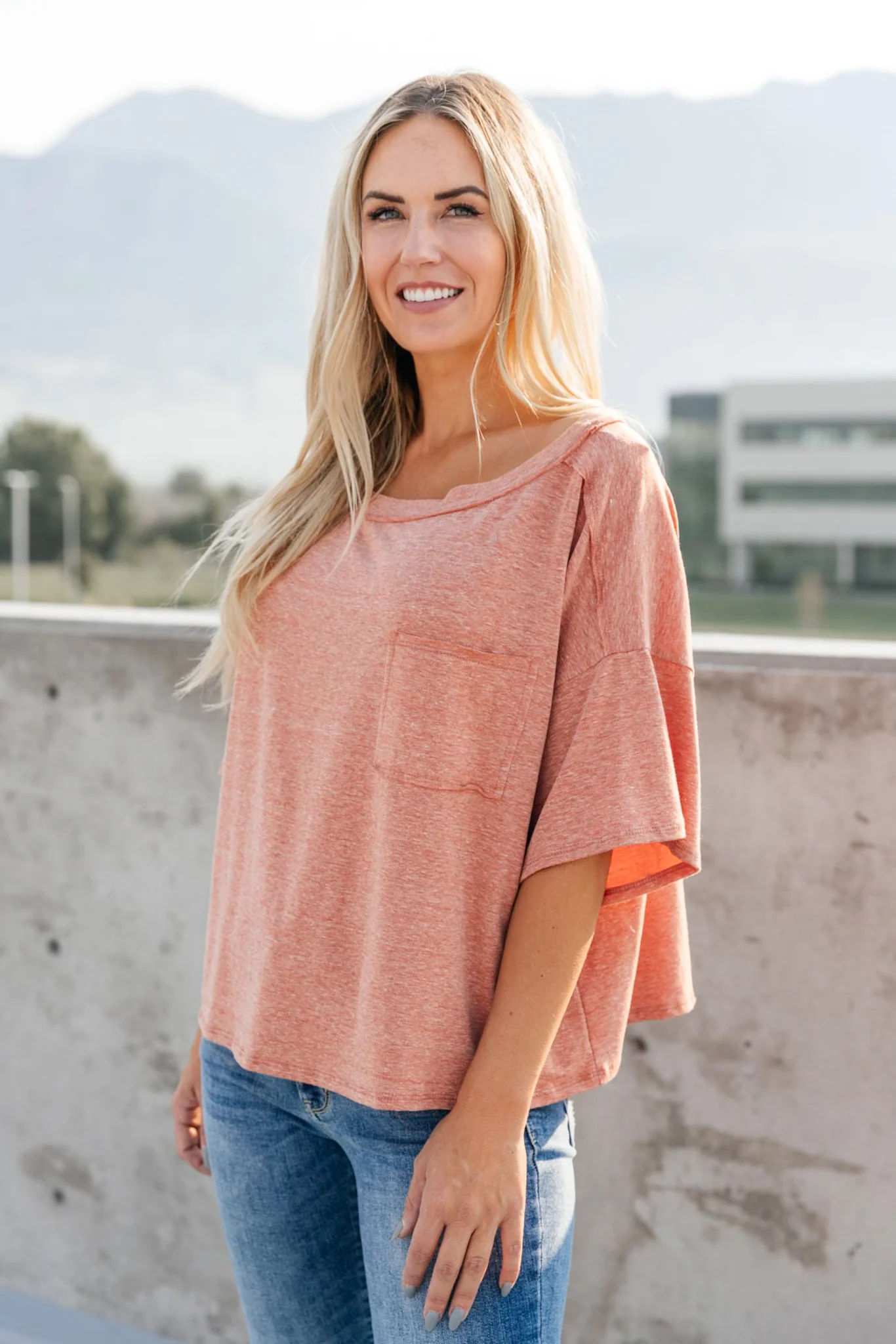 Hannah Tee In Faded Rust - 9/23/2021 - Image 3