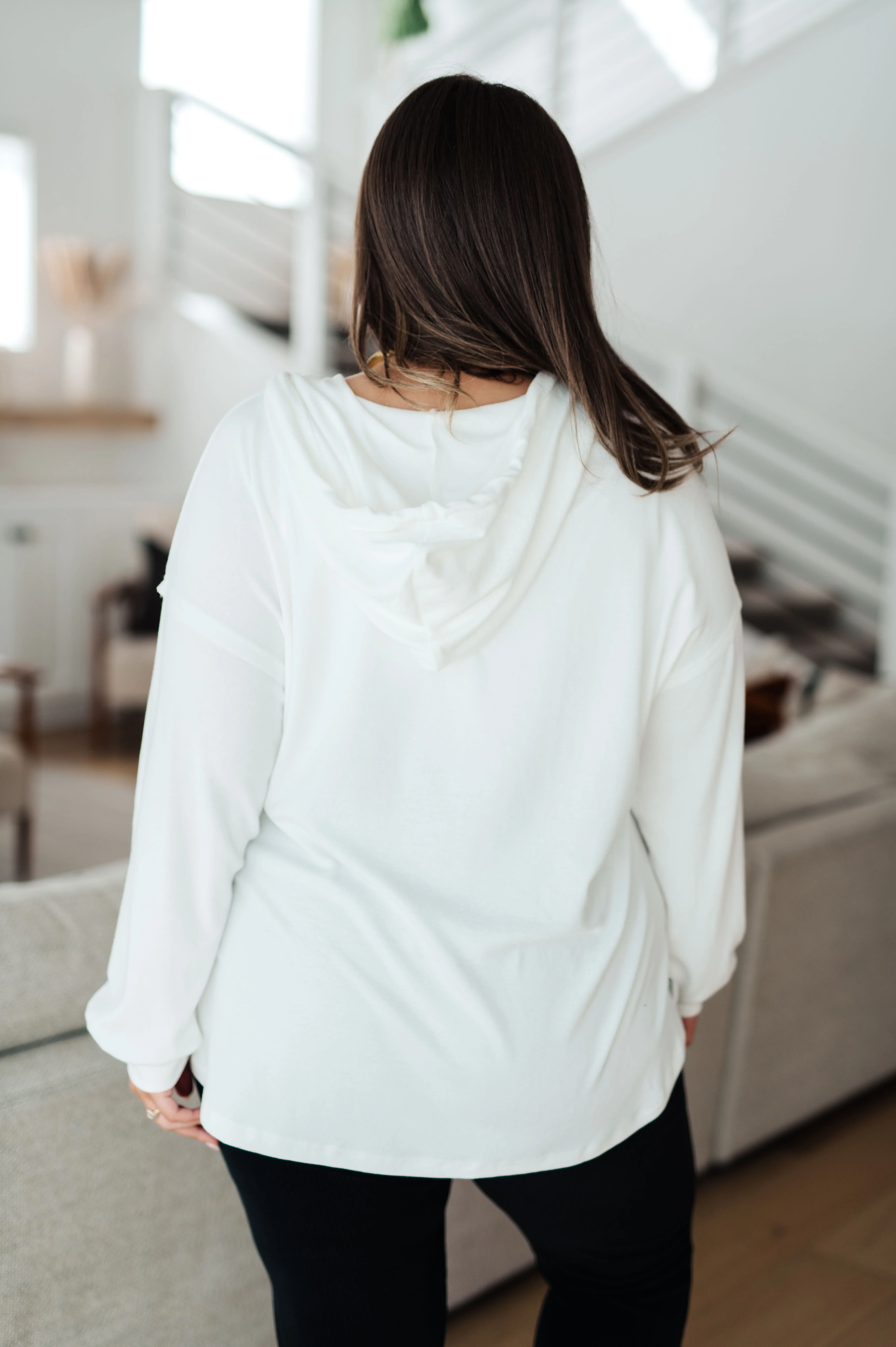 Happier Now Henley Hoodie in Ivory - 10/17/2023 - Image 7