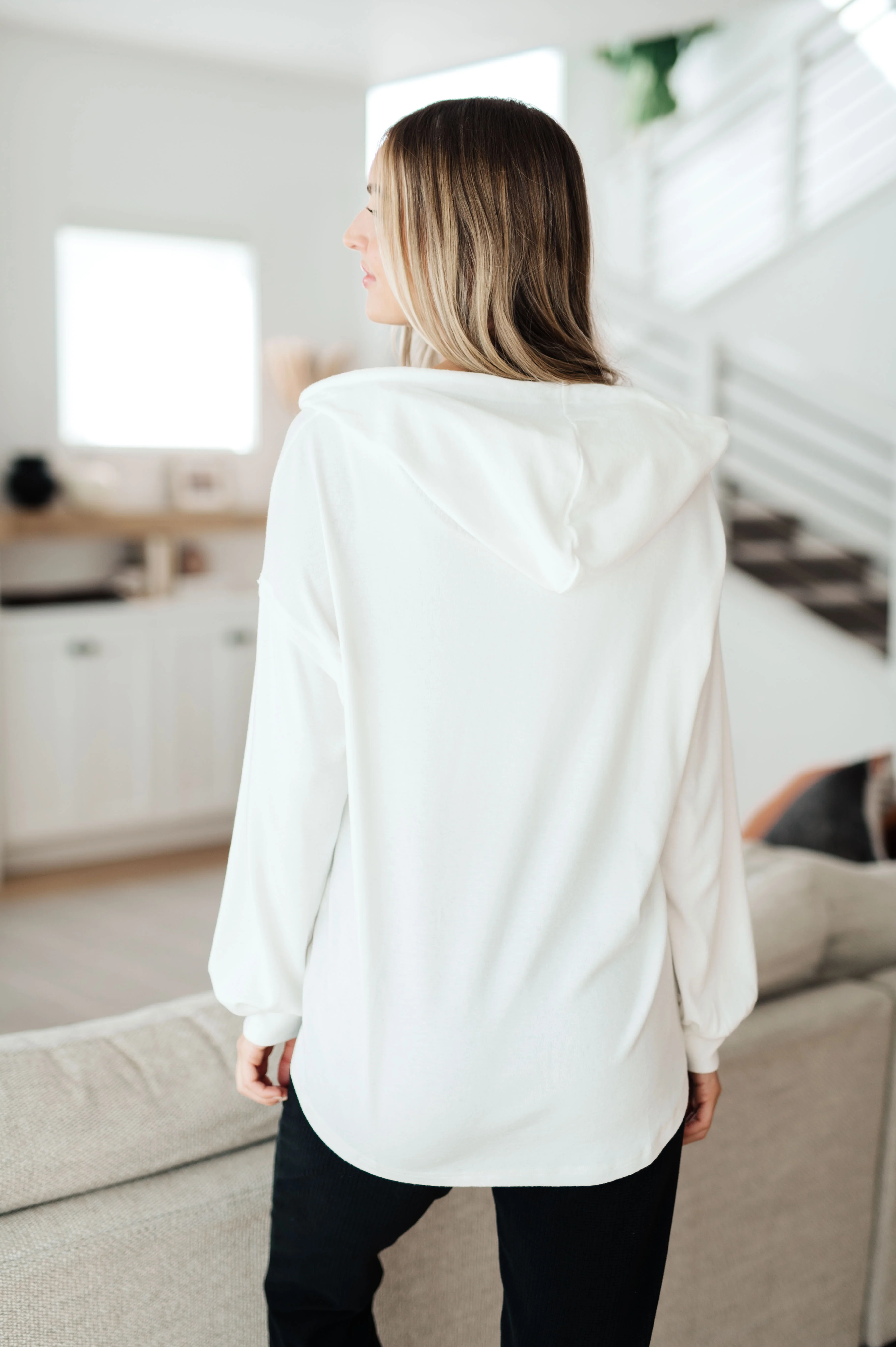 Happier Now Henley Hoodie in Ivory - 10/17/2023 - Image 8
