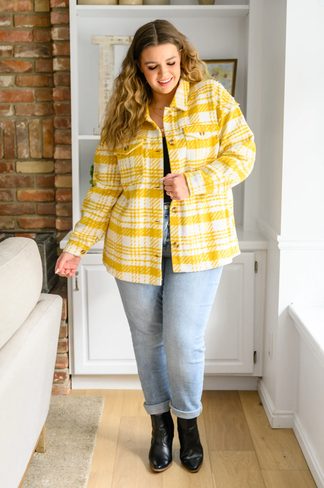 Hard To Miss Shacket In Mustard - 11/15/2022 - Image 4