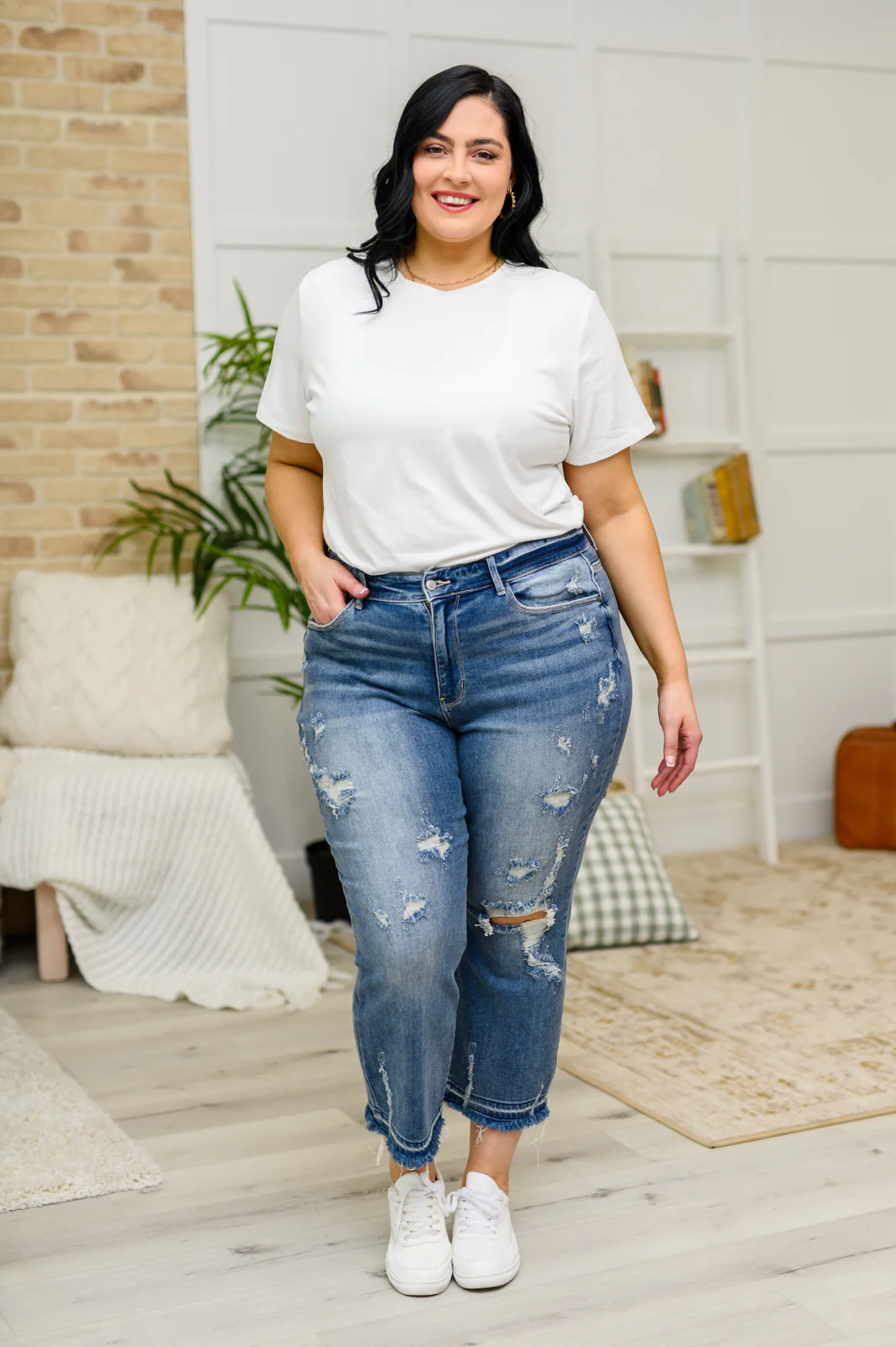 Harley Distressed Ankle Hem Jeans - 1/10/23 - Image 9