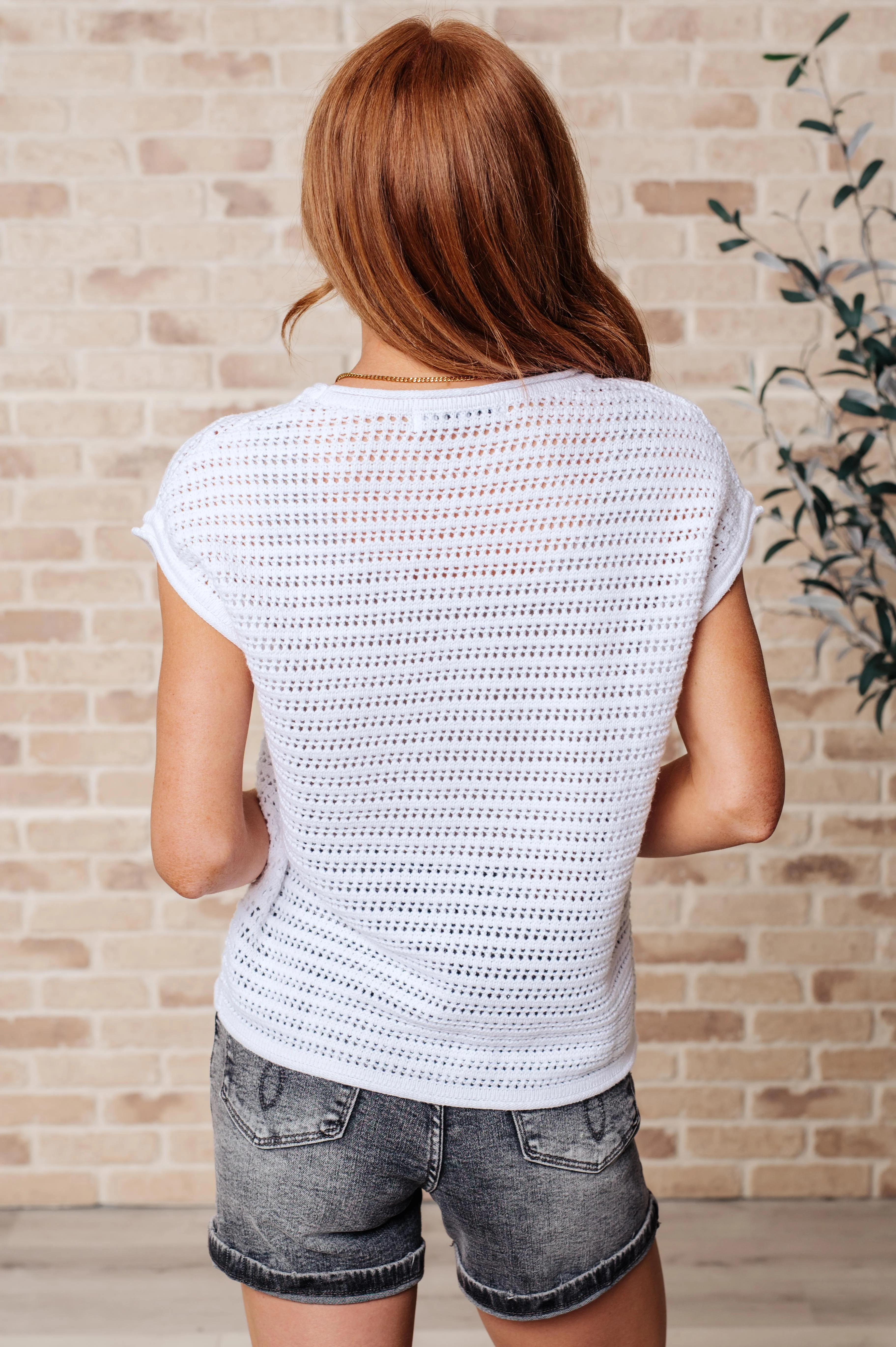 Here for More Open Knit Cap Sleeve Sweater - 5/22/2025 - Image 8
