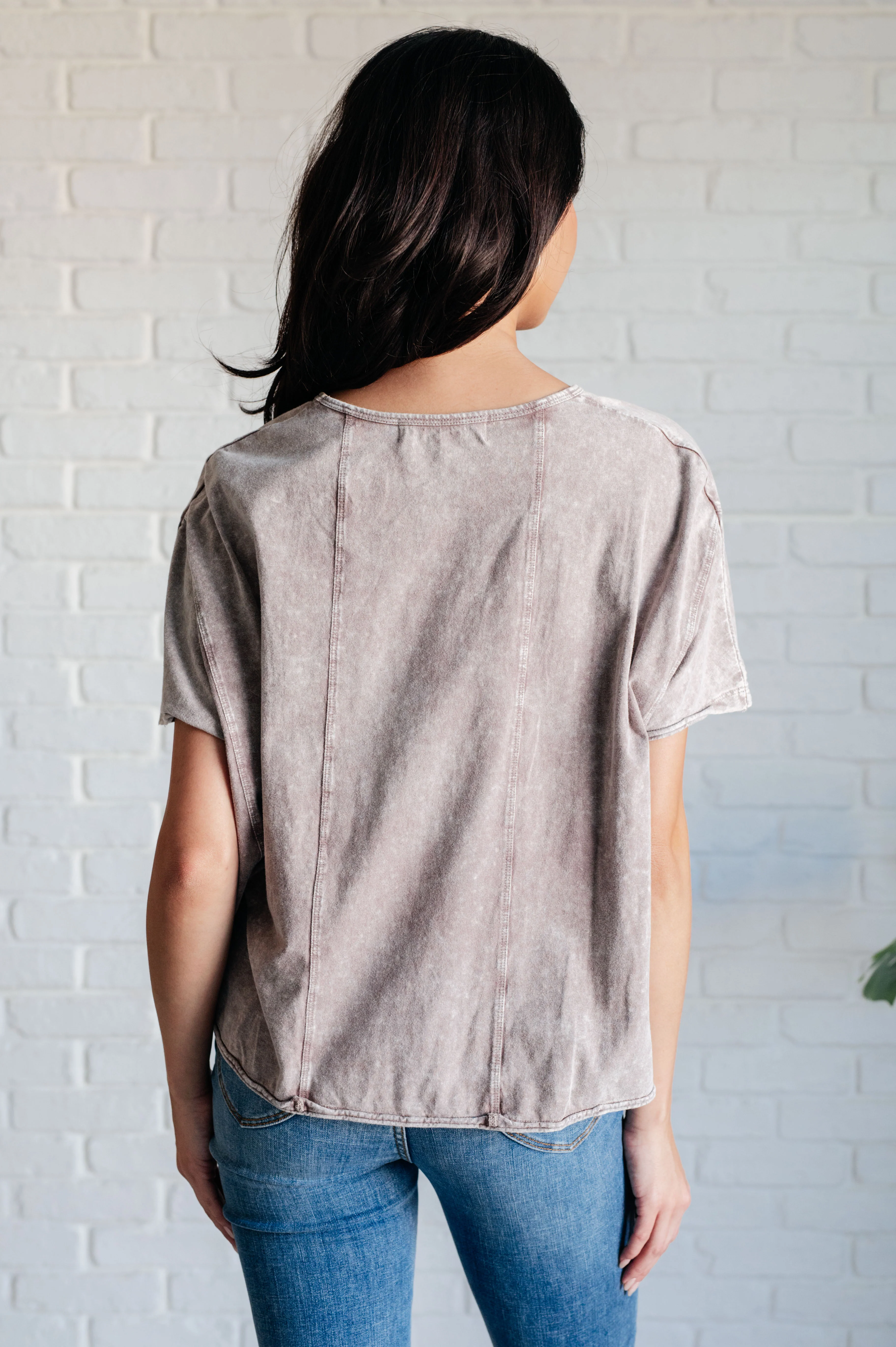 Here for the Vibes Mineral Wash Spliced Tee - 6/19/2025 - Image 5