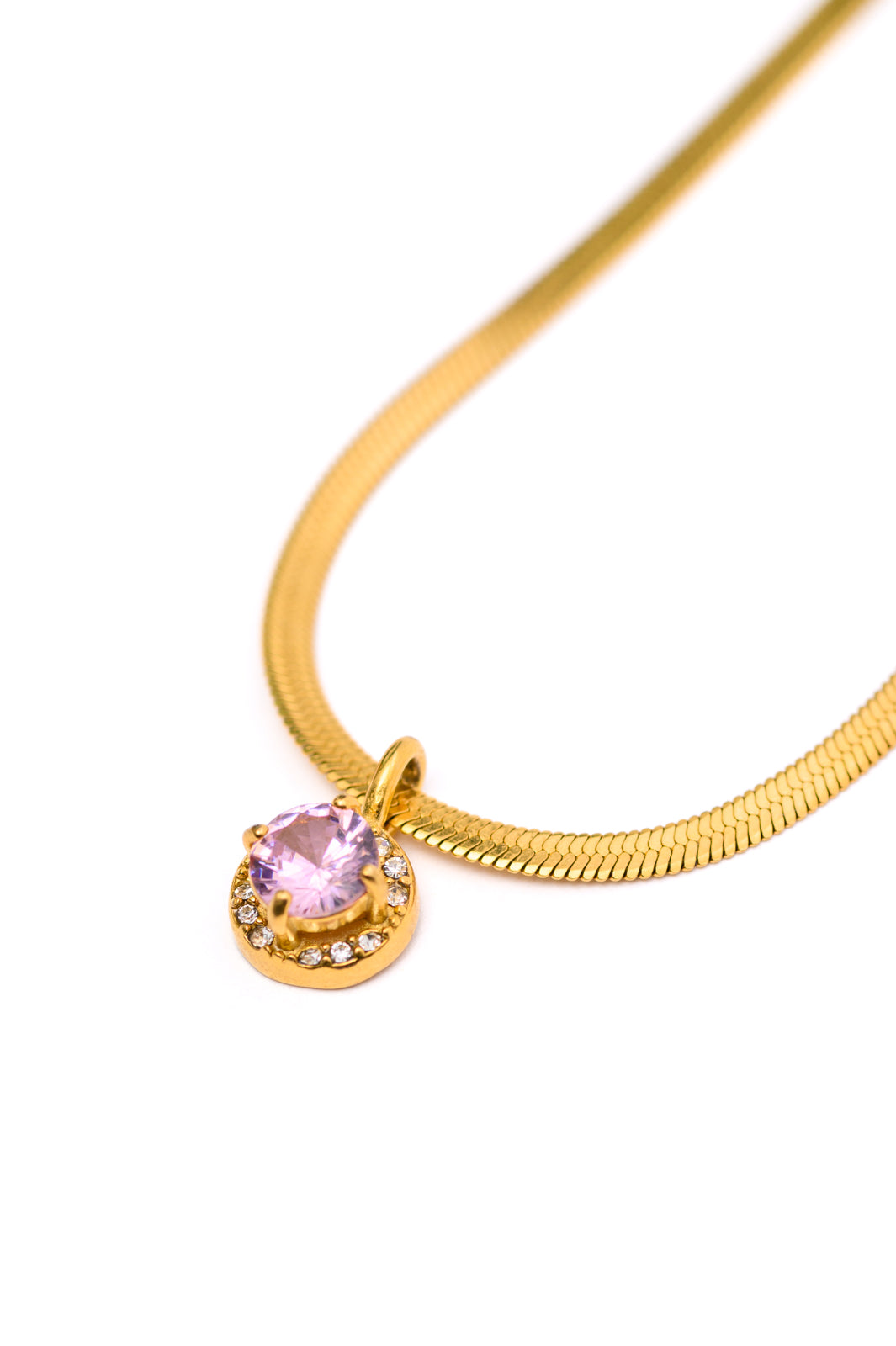 Here to Shine Gold Plated Necklace in Pink - 5/21/2024 - Image 3