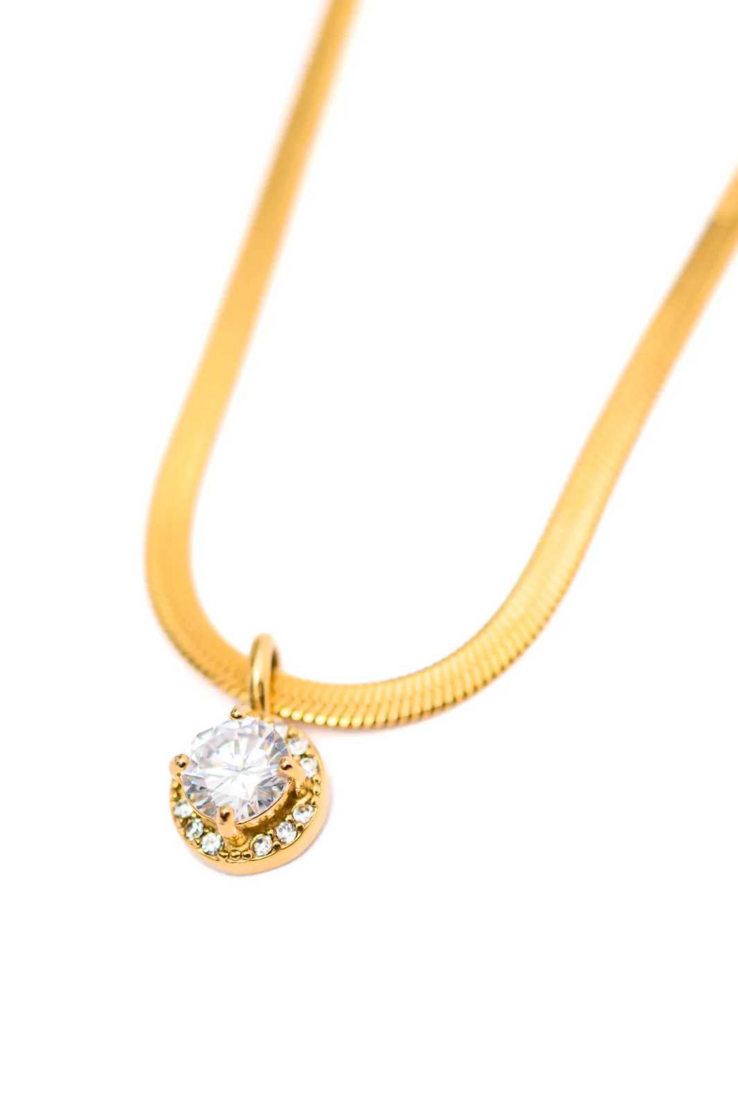 Here to Shine Gold Plated Necklace in White - 5/21/2024 - Image 3