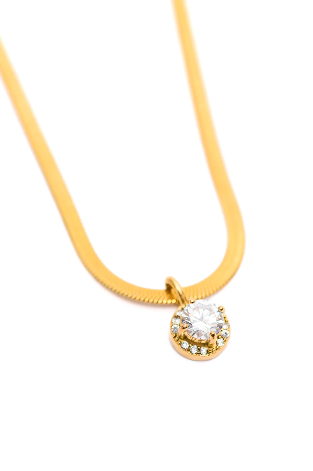 Here to Shine Gold Plated Necklace in White - 5/21/2024 - Image 4