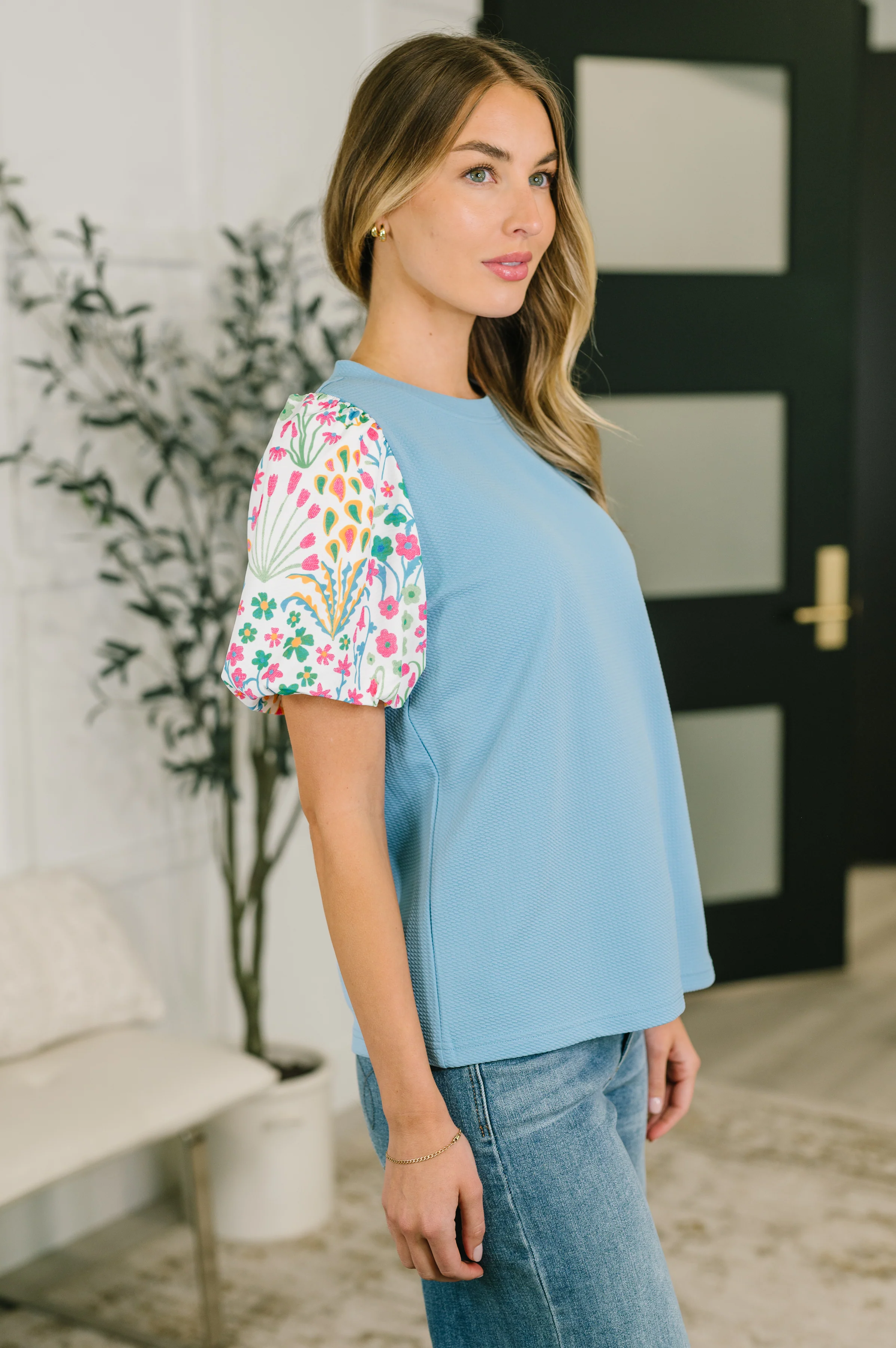 High Expectations Contrast Puff Sleeve Blouse - 6/12/2026 - Image 4
