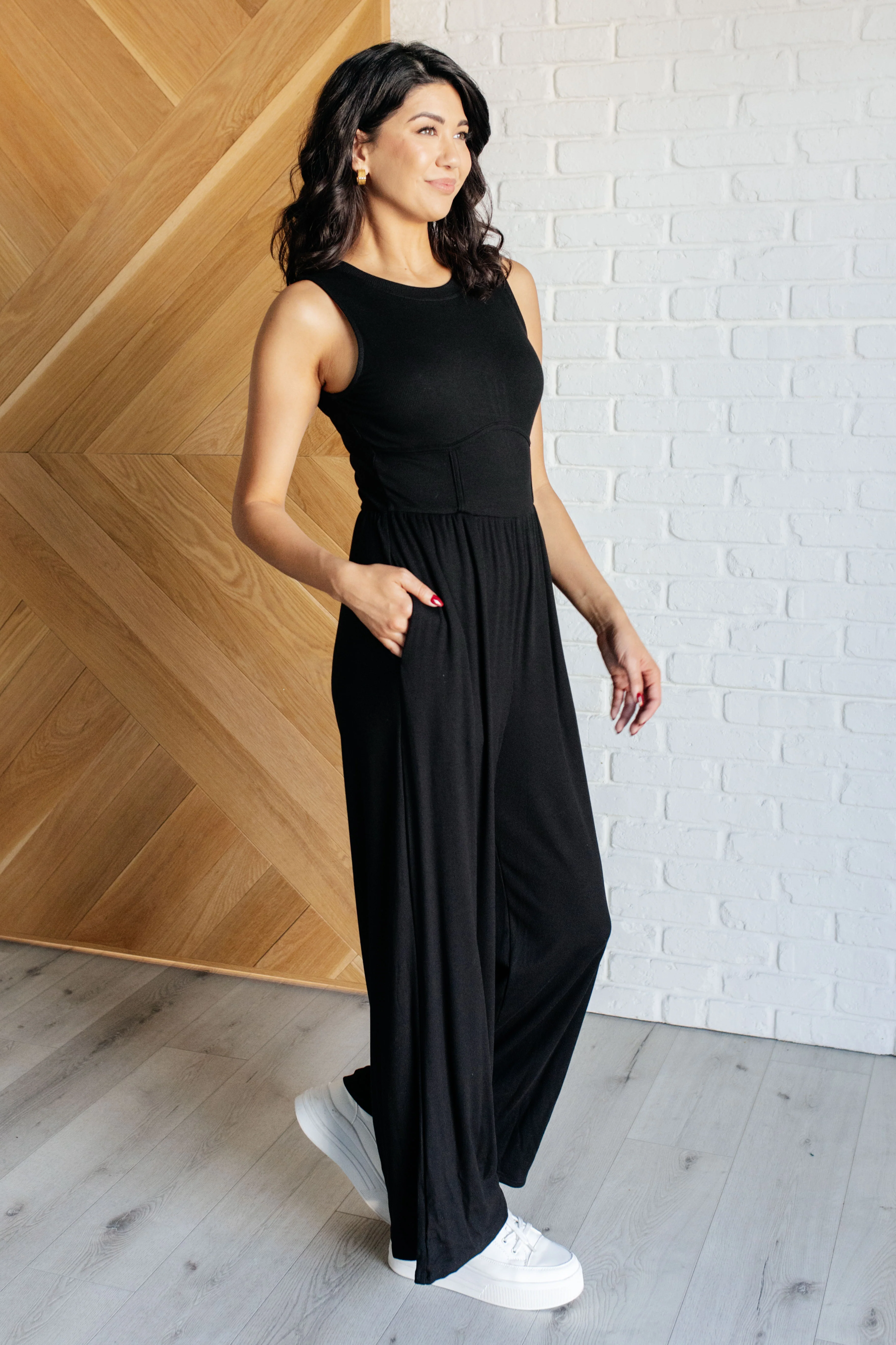 Hilary Wide Leg Jumpsuit in Black - 10/15/2024 - Image 7
