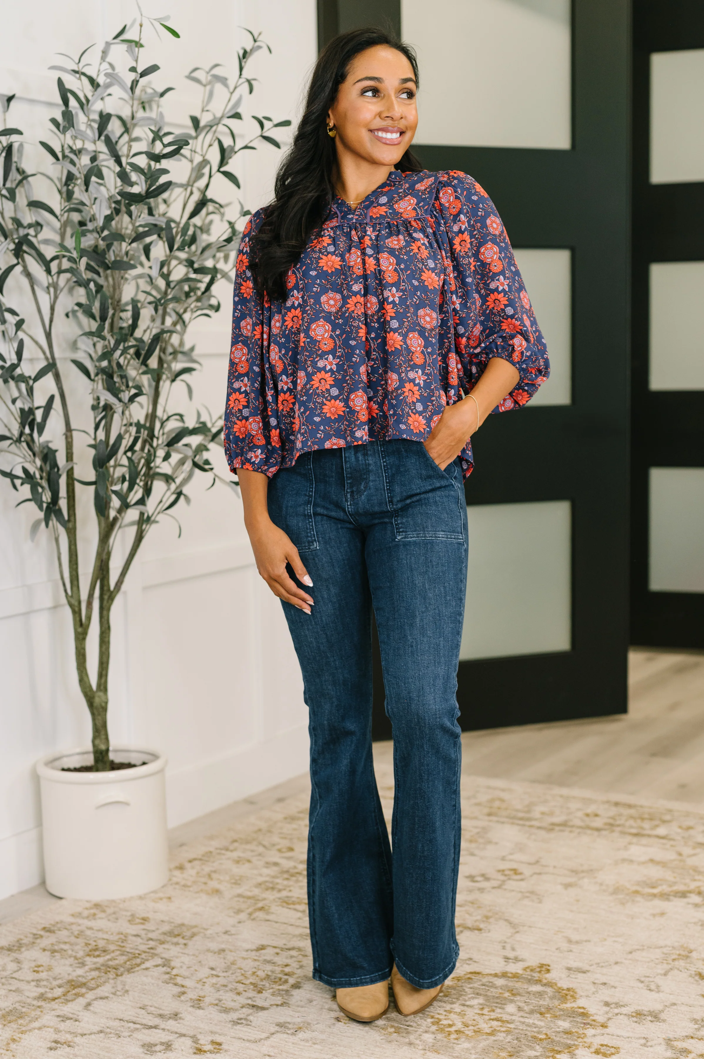 Hitherto Unknown Floral Babydoll Blouse - 10/20/2025 - Image 3