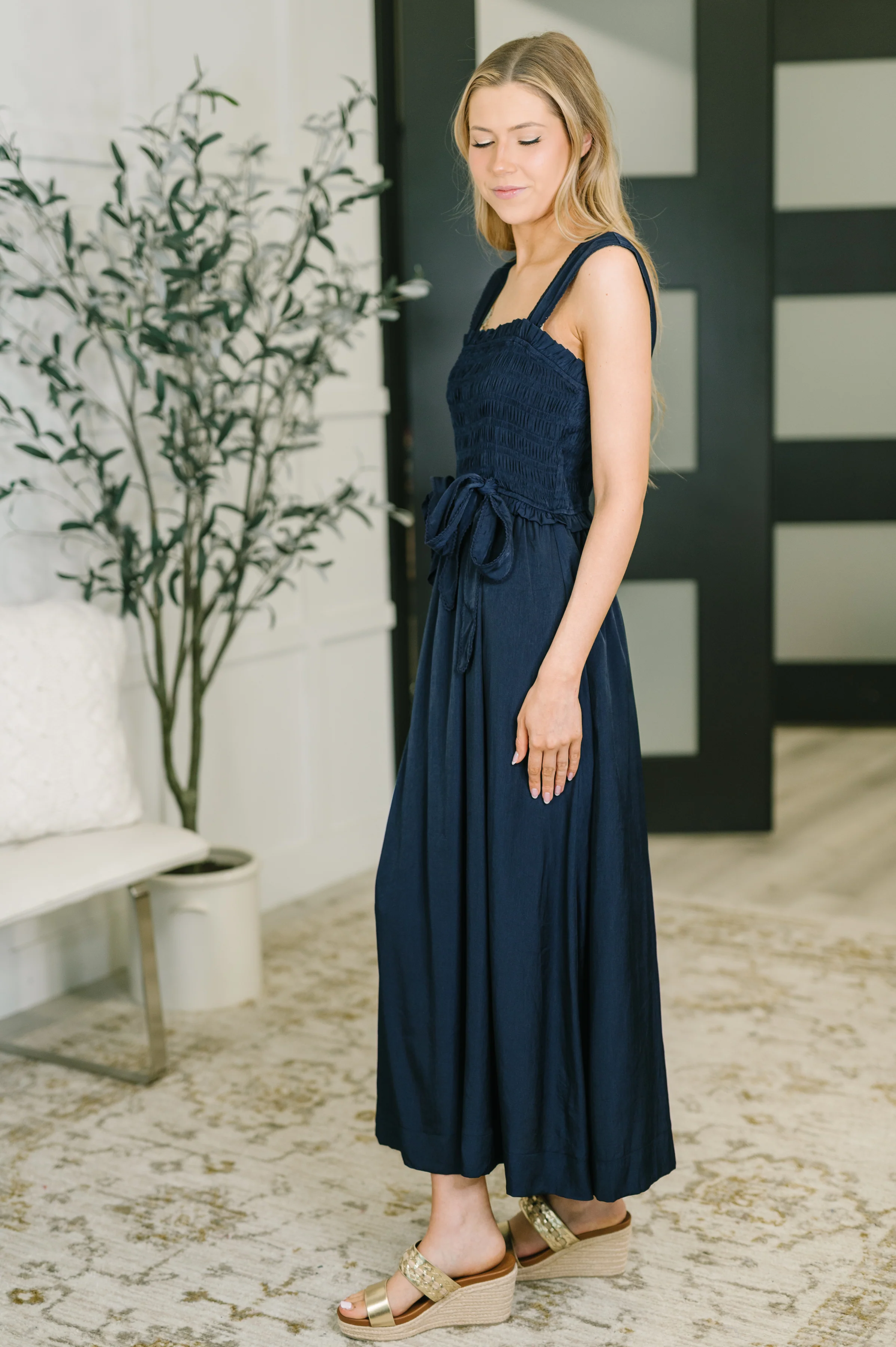 Hold Me Down Midi Dress in Navy - 7/30/2026 - Image 4