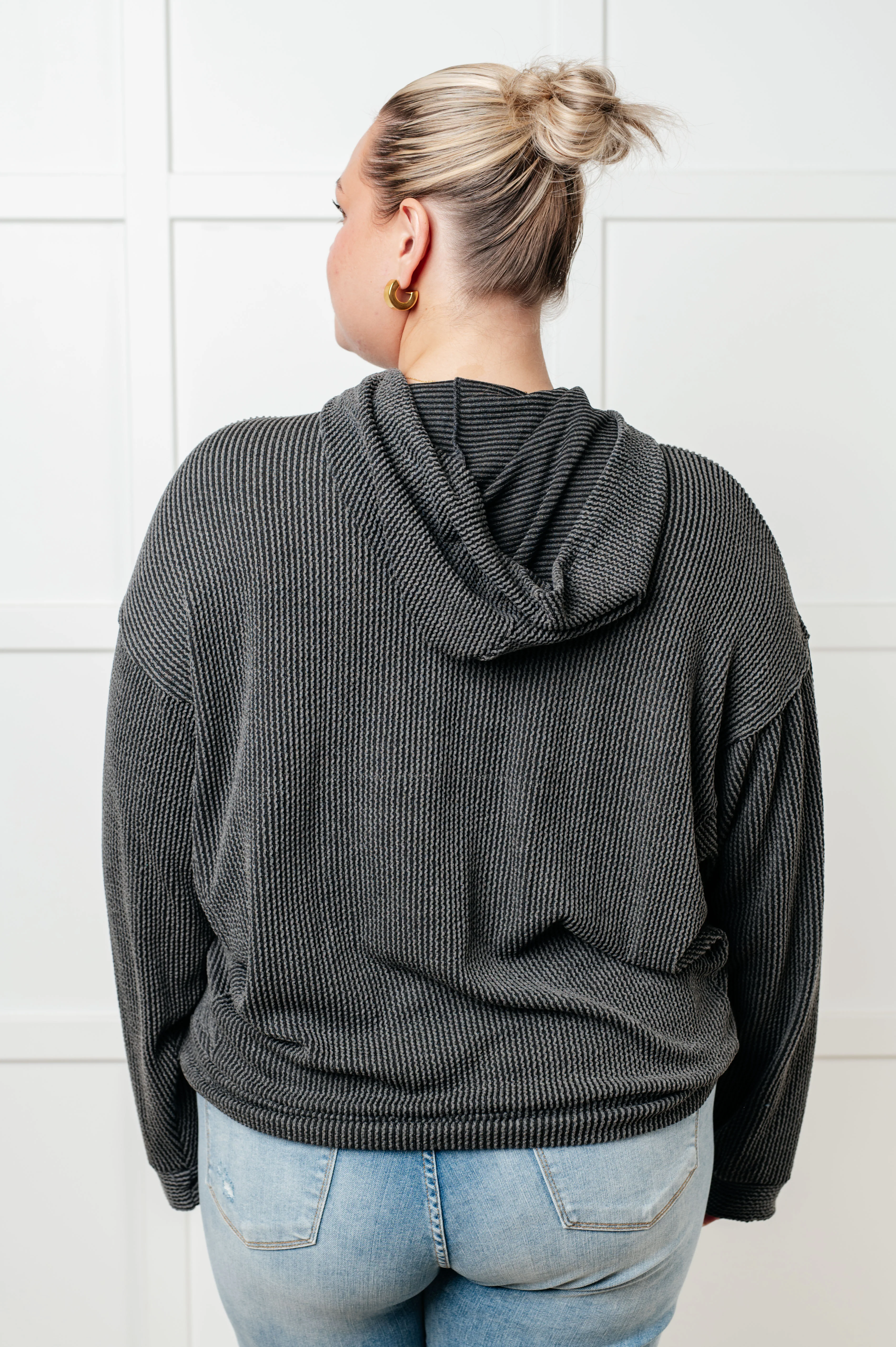 Hold That Thought Rib Knit Hoodie - 12/8/2025 - Image 7
