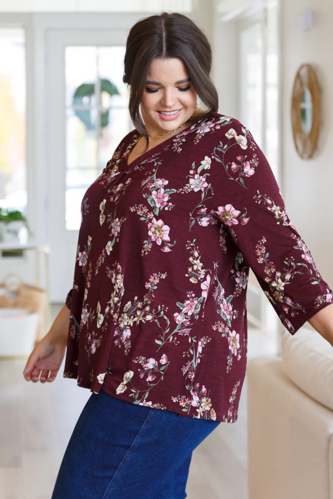 Hometown Classic Top in Wine Floral - 12/5/2023 - Image 8