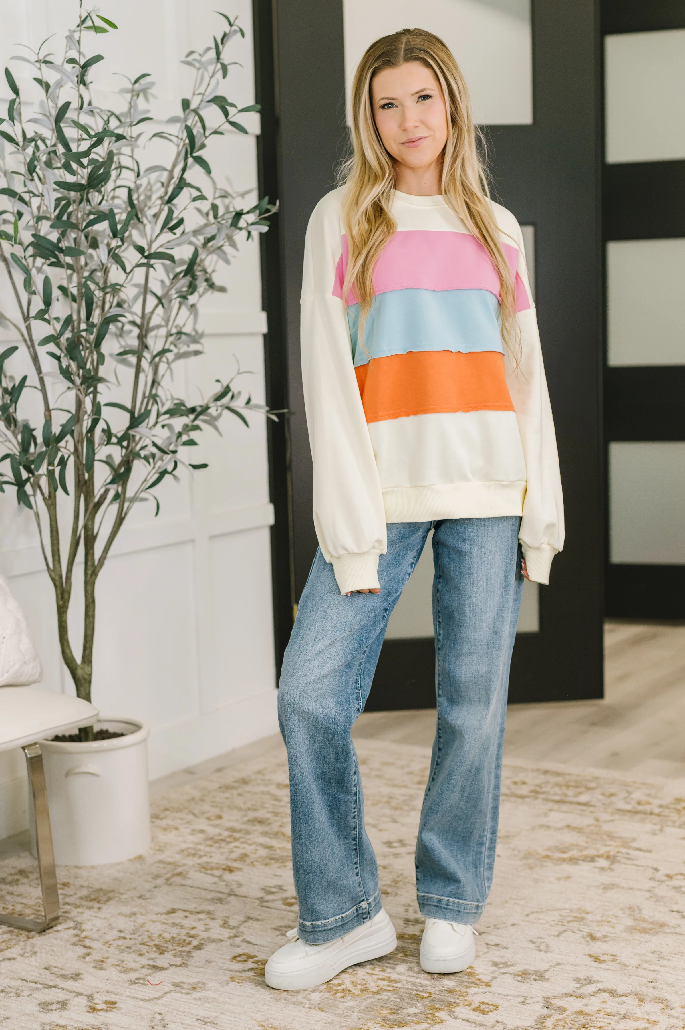 Humor Me Color Block Relaxed Pullover - 11/21/2025 NEW - Image 3