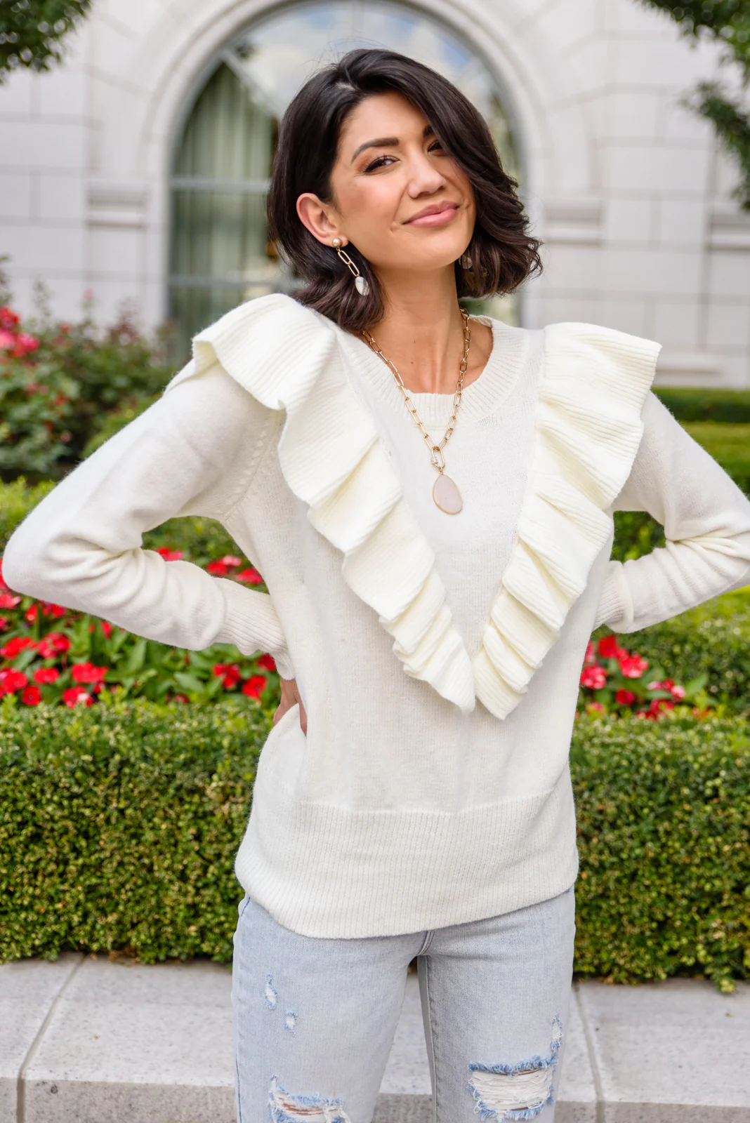 I Choose You Sweater in Ivory - 12/16/2021 - Image 2