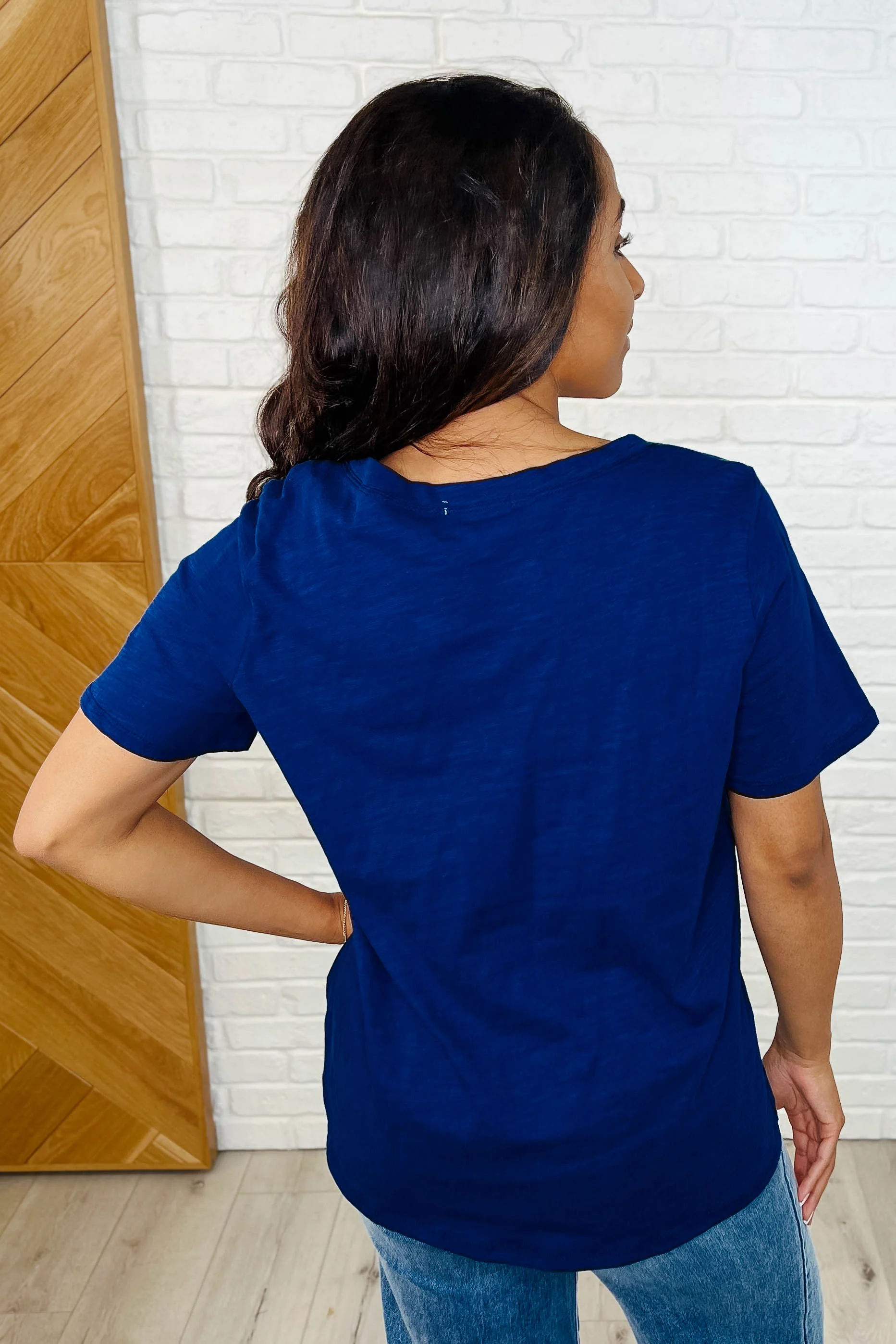 I Don't Have to Choose V-Neck Tee in Navy - 3/18/2025 - Image 4