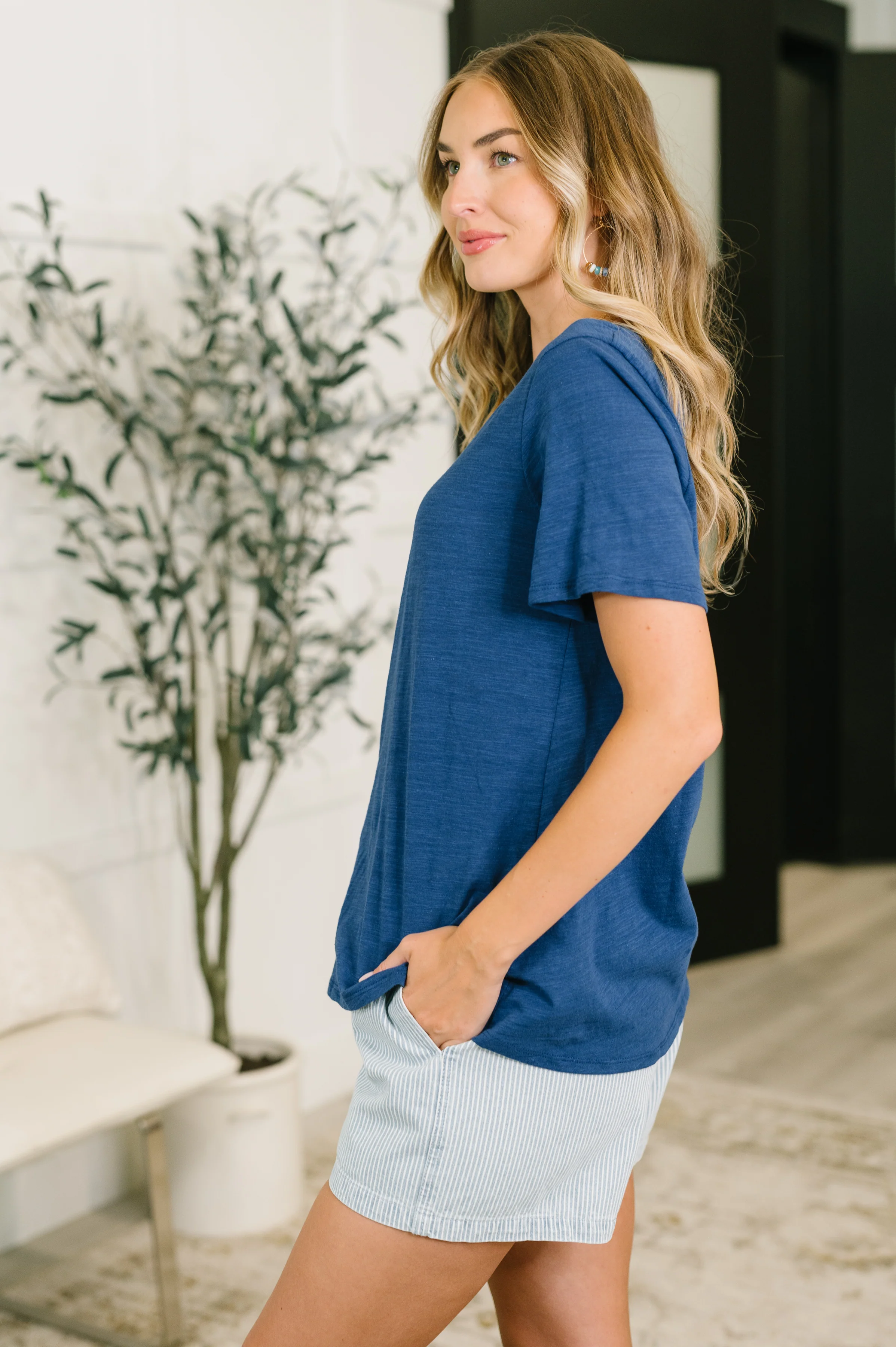 I Don't Have to Choose V-Neck Tee in Navy - 7/10/2026 - Image 4