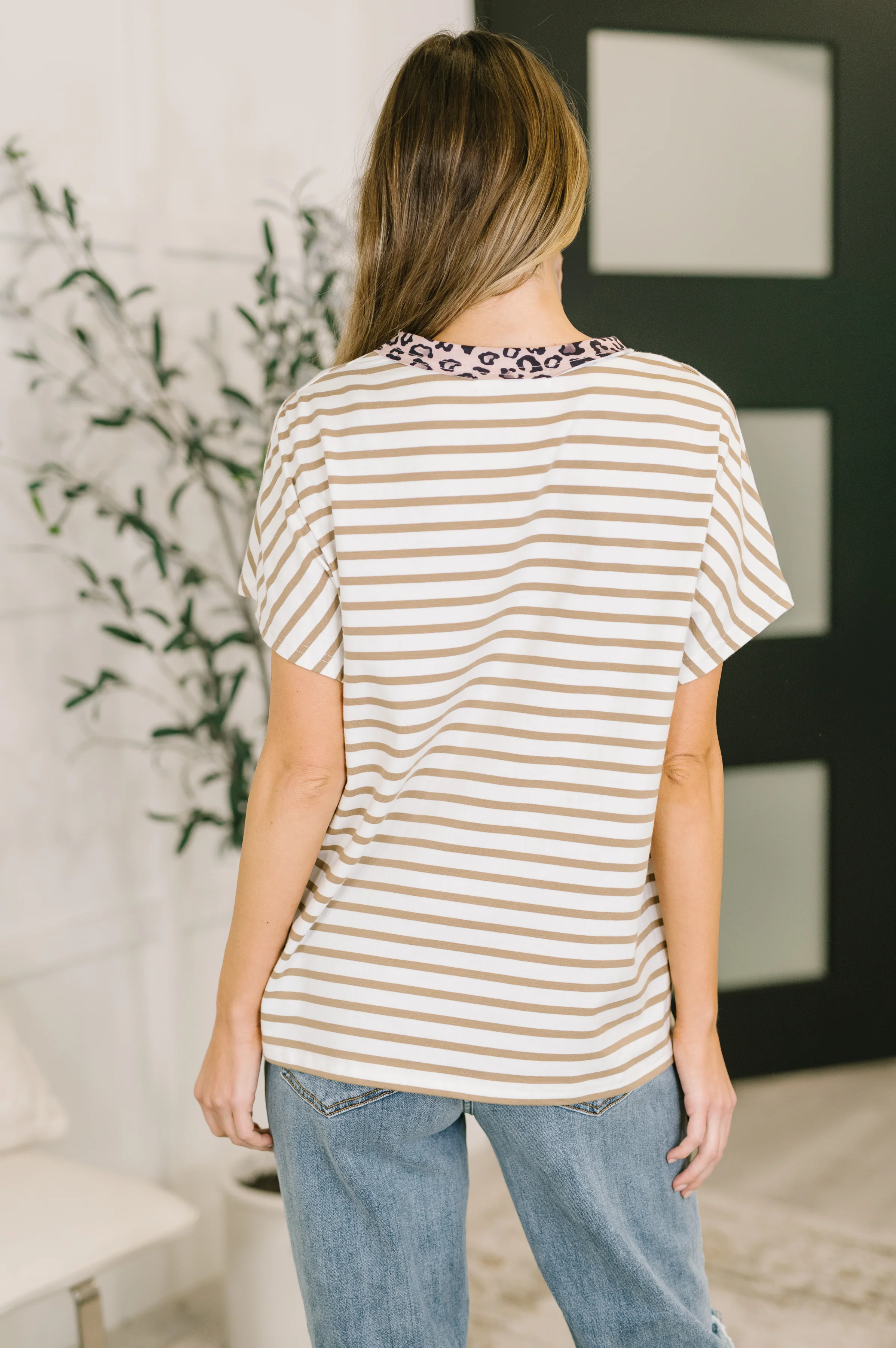 I Think I'm in Love Round Neck Loose Tee in Khaki Leopard - 3/20/2026 NEW - Image 5
