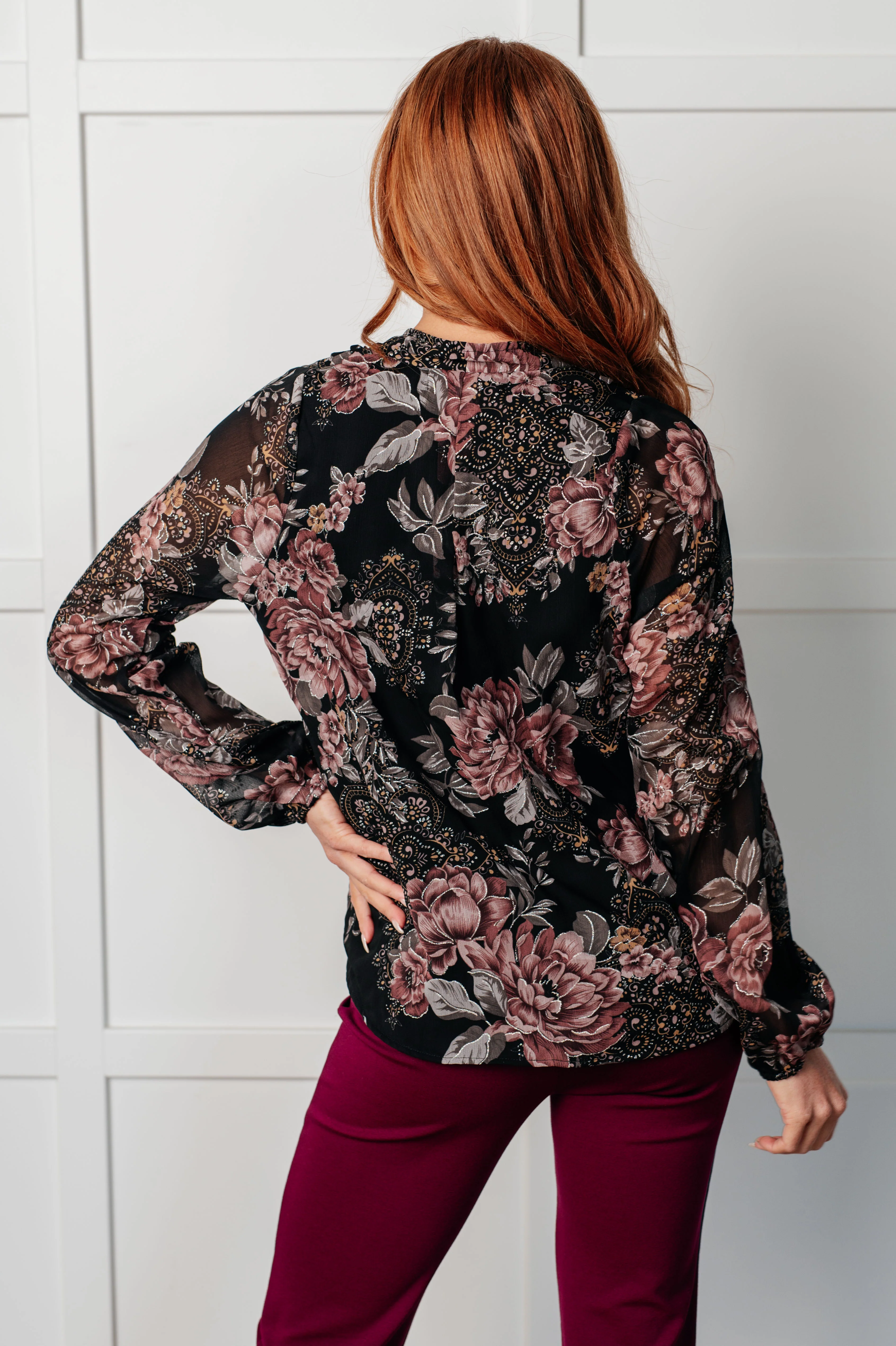 I Wish We Had it All Surplice Floral Blouse - 1/1/2026 - Image 10