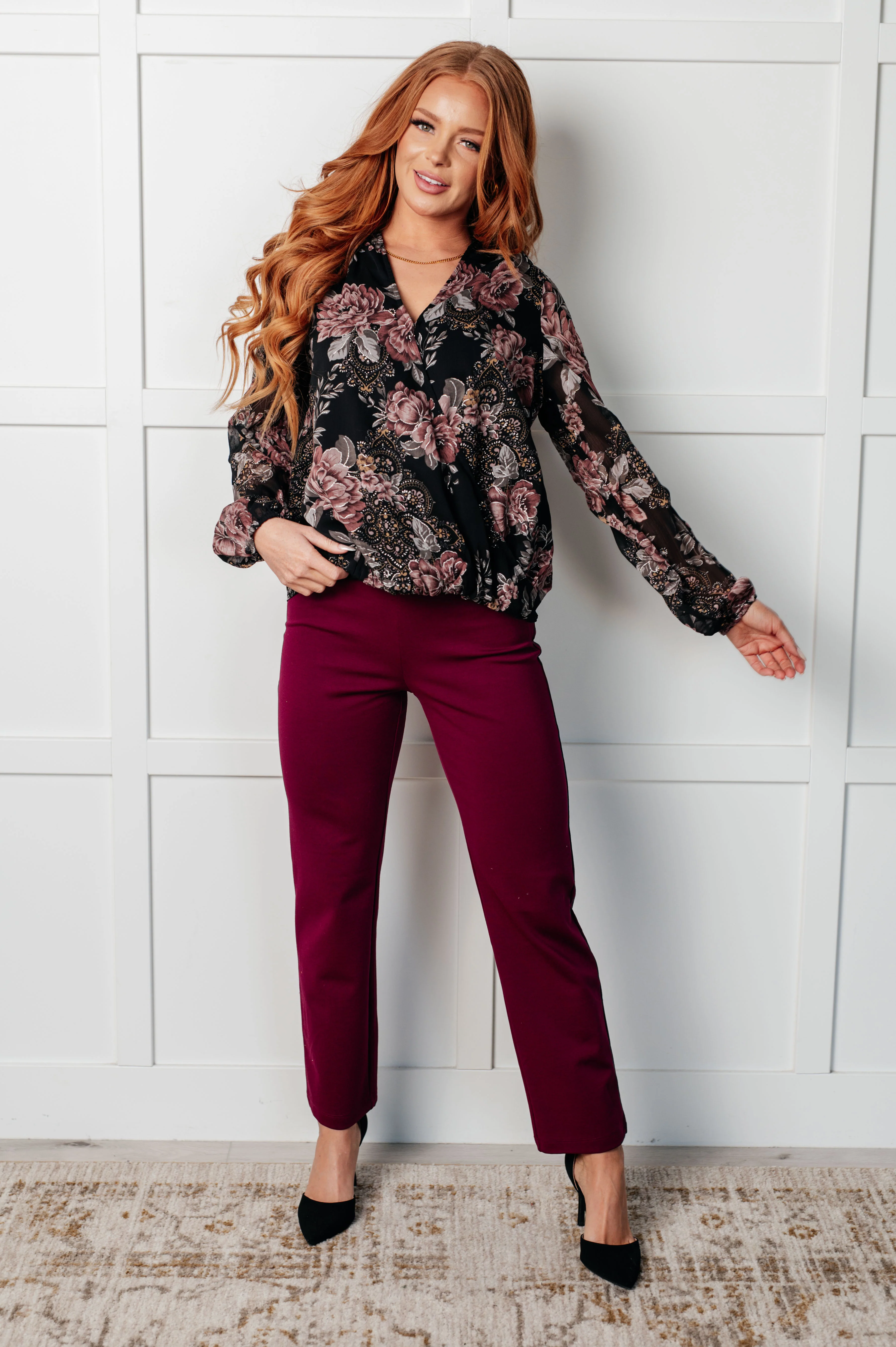 I Wish We Had it All Surplice Floral Blouse - 1/1/2026 - Image 6