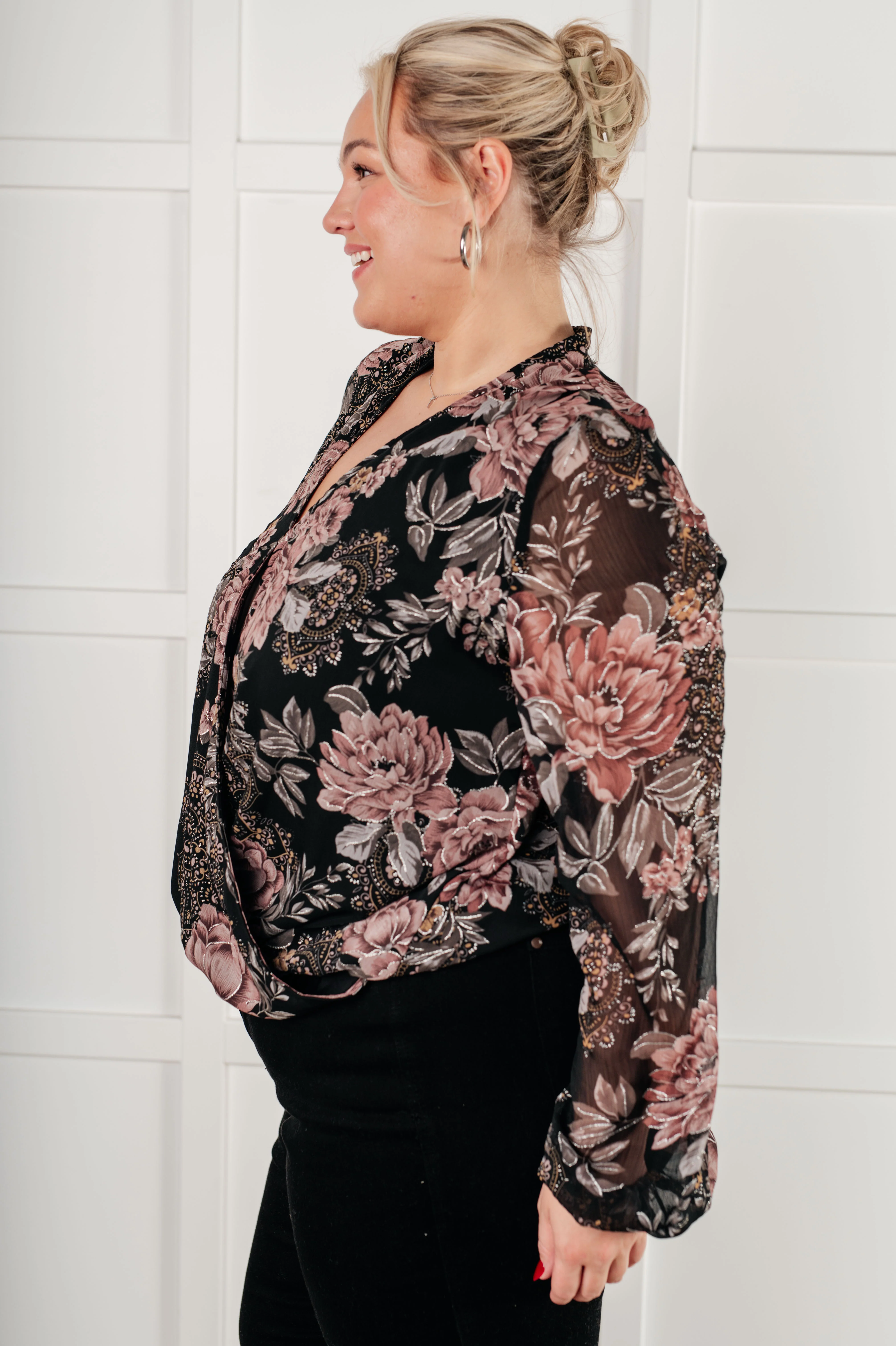 I Wish We Had it All Surplice Floral Blouse - 1/1/2026 - Image 7