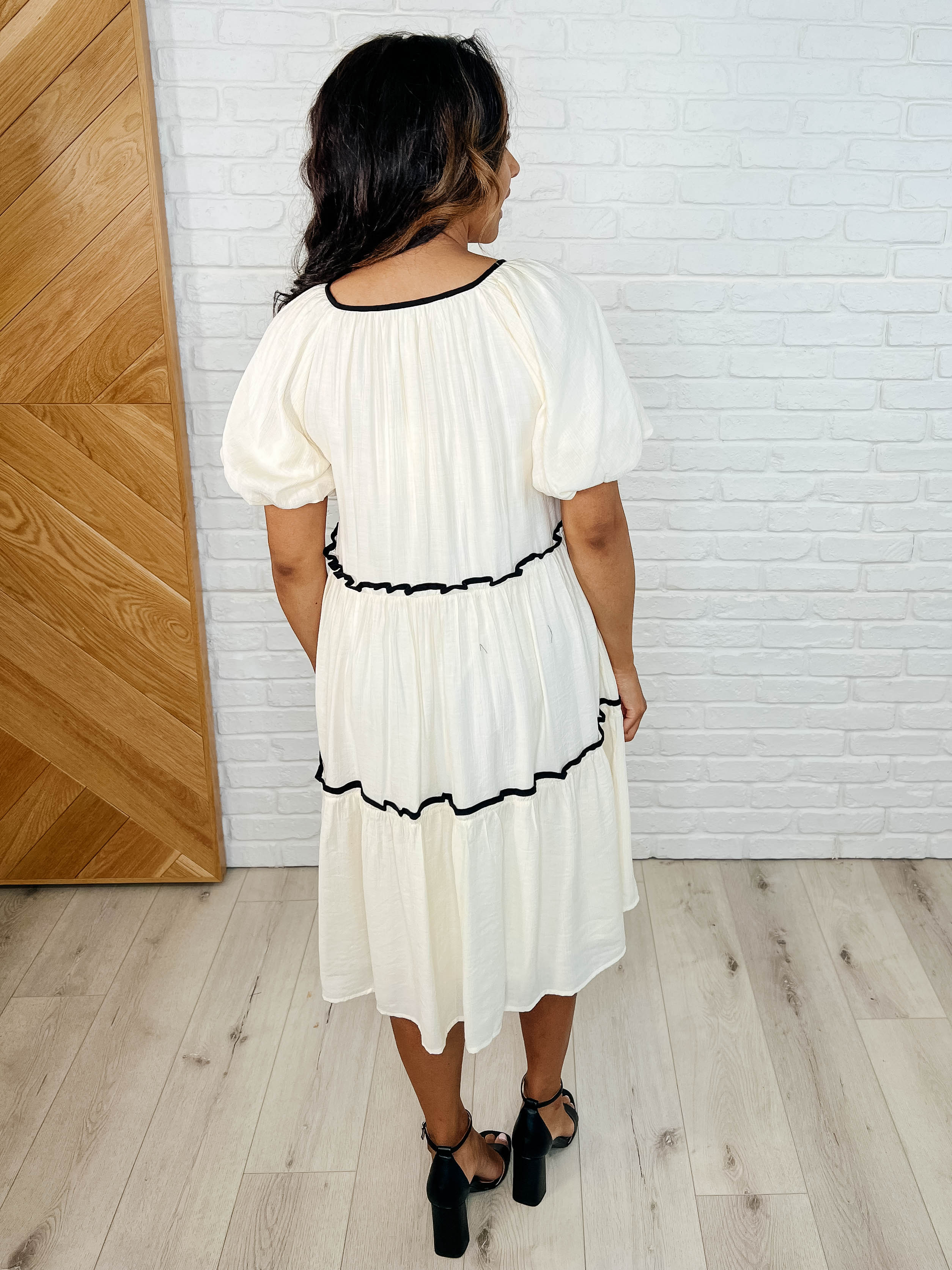 If This World Was Mine Tiered Half Sleeve Dress in Ivory - 3/21/2025 - Image 4